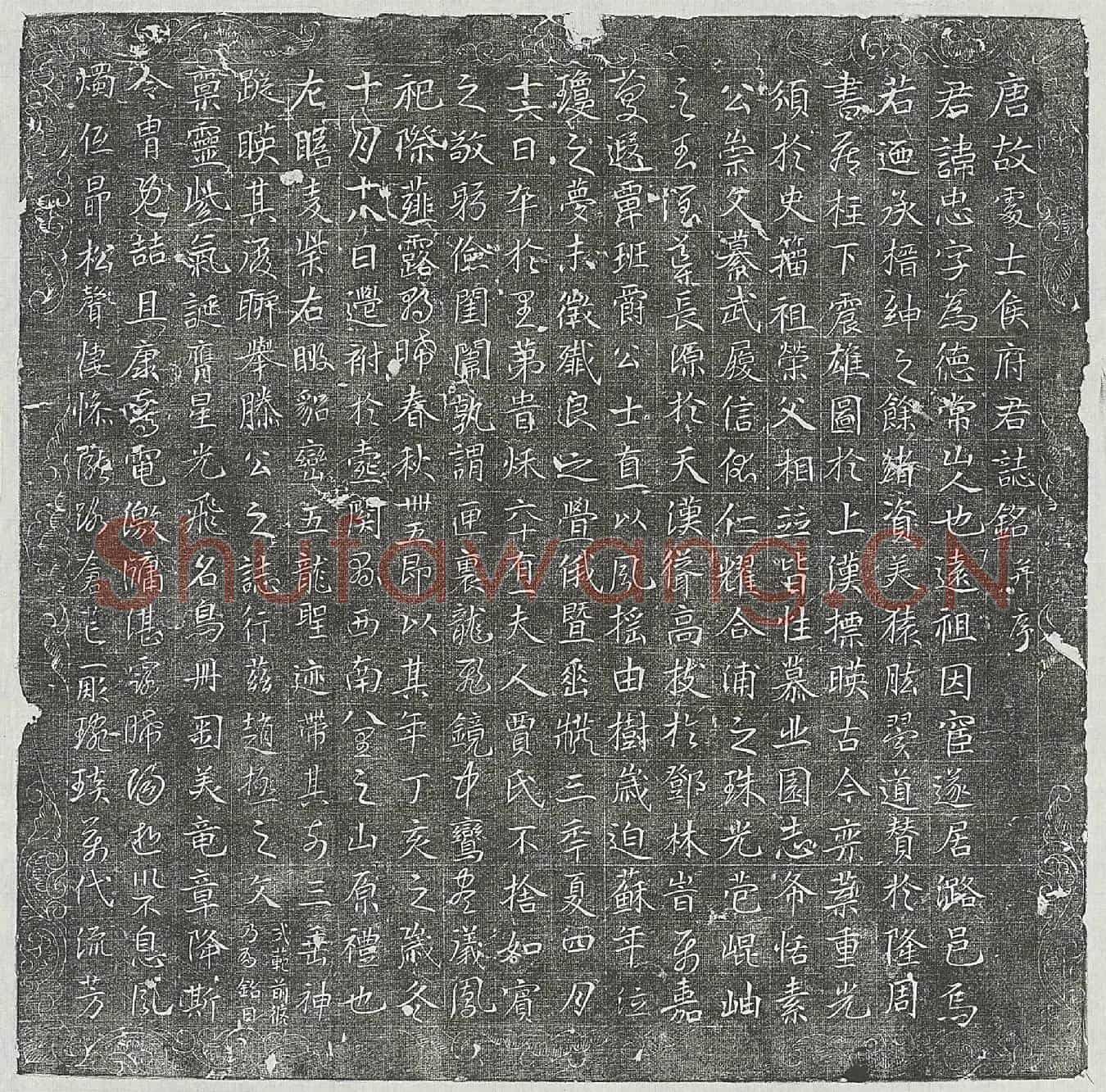 唐侯忠墓誌(唐故处士侯府君誌铭并序)