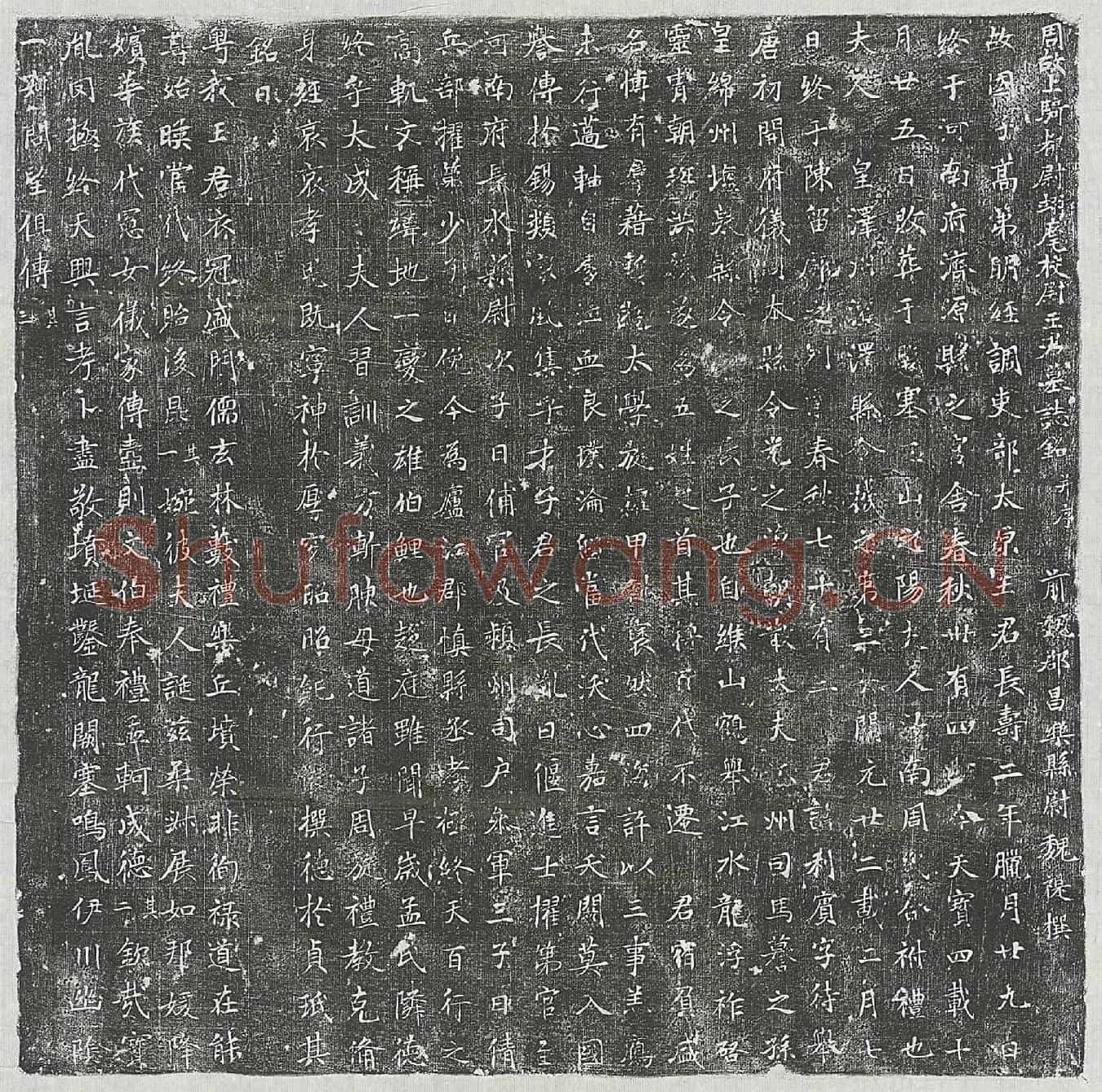 唐王利宾墓誌(周故上骑都尉翊麾校尉王君墓誌铭并序)