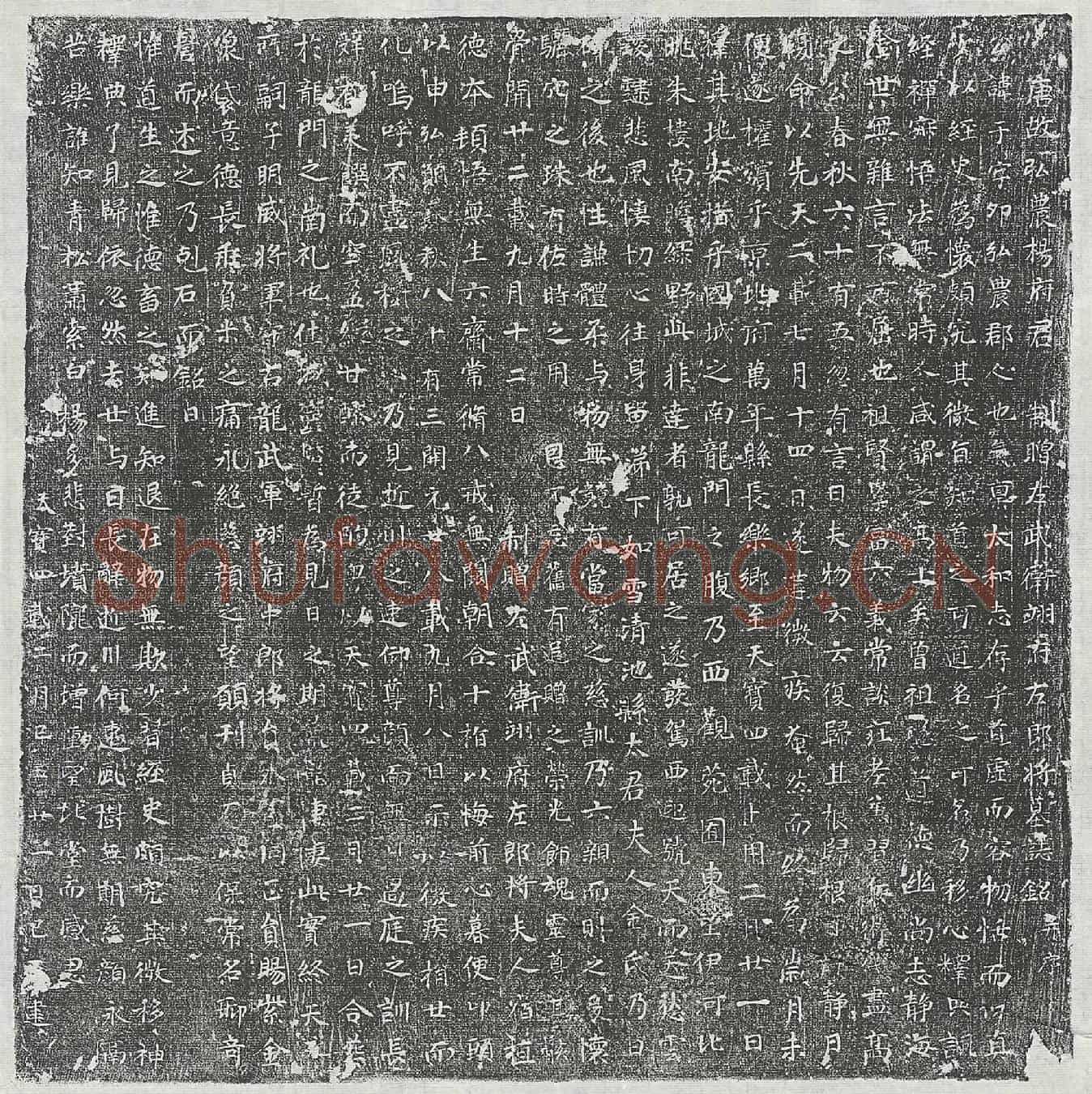 唐杨于墓誌(唐故弘农杨府君制赠左武卫翊府左郎将墓誌铭并序)