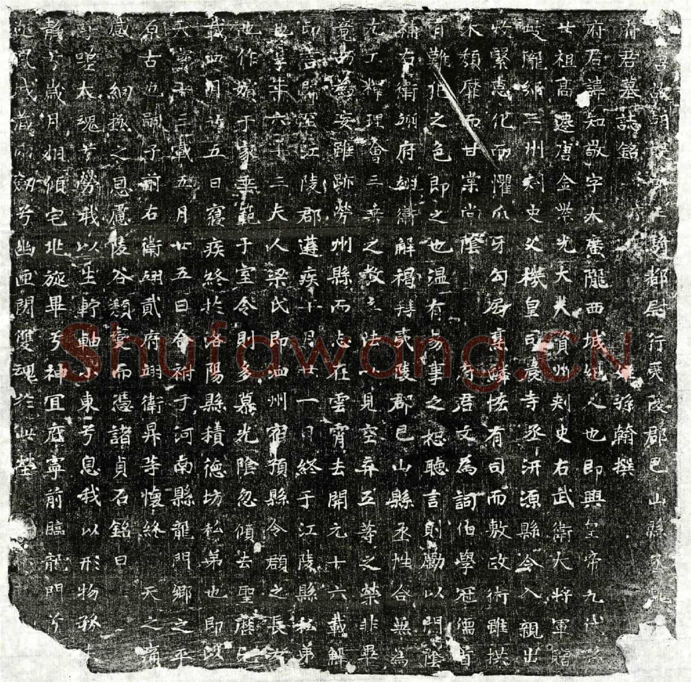 唐李知敬墓誌(大唐故朝散郎上骑都尉行夷陵郡巴山县丞陇西【李】府君墓誌铭并序)
