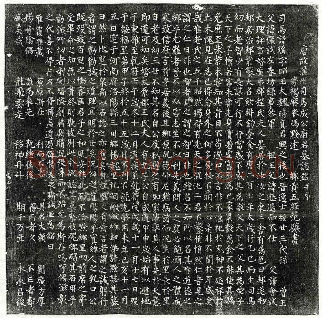 唐成瑶墓誌(唐故濮州司马成公府君墓誌铭并序)