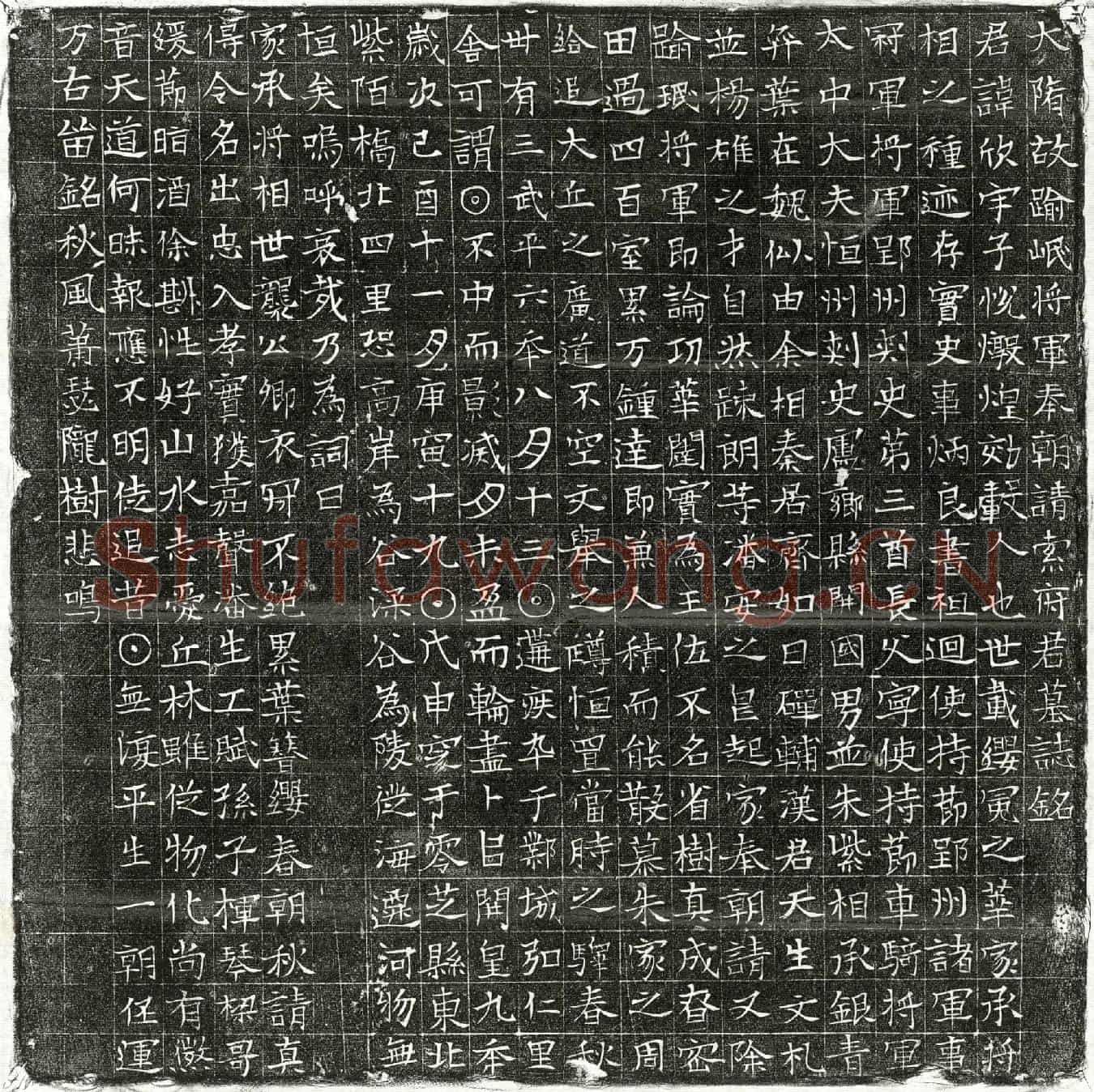 隋索欣墓誌(大隋故踰岷将军奉朝请索府君墓誌铭)