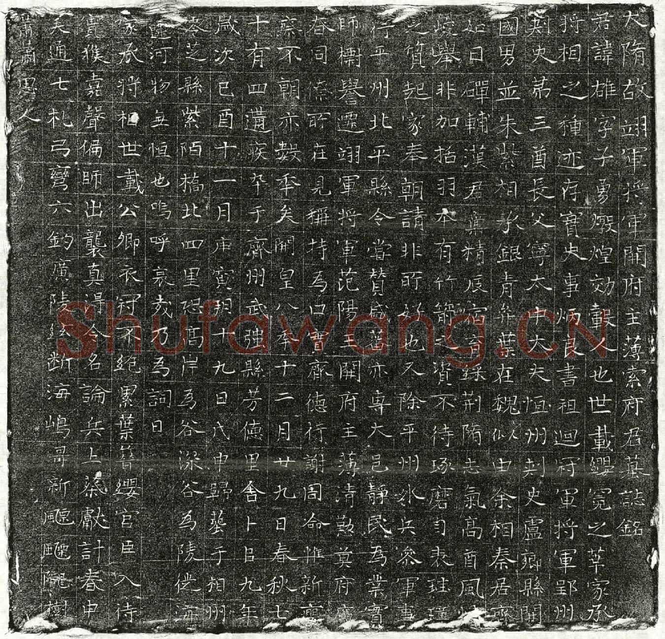 隋索雄墓誌(大隋故翊军将军开府主簿索府君墓誌铭)