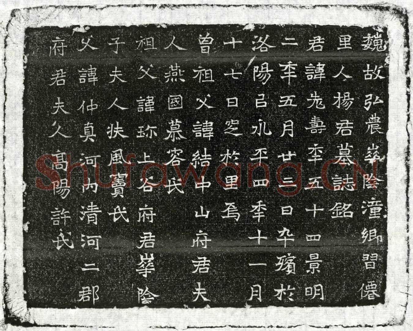 北朝杨老寿墓誌(魏故弘农华阴潼乡习僊里人杨君墓誌铭)