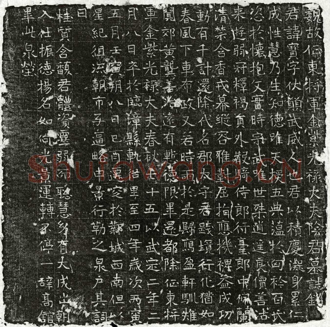 北朝阴宝墓誌(魏故征东将军金紫光禄大夫阴君墓誌铭)