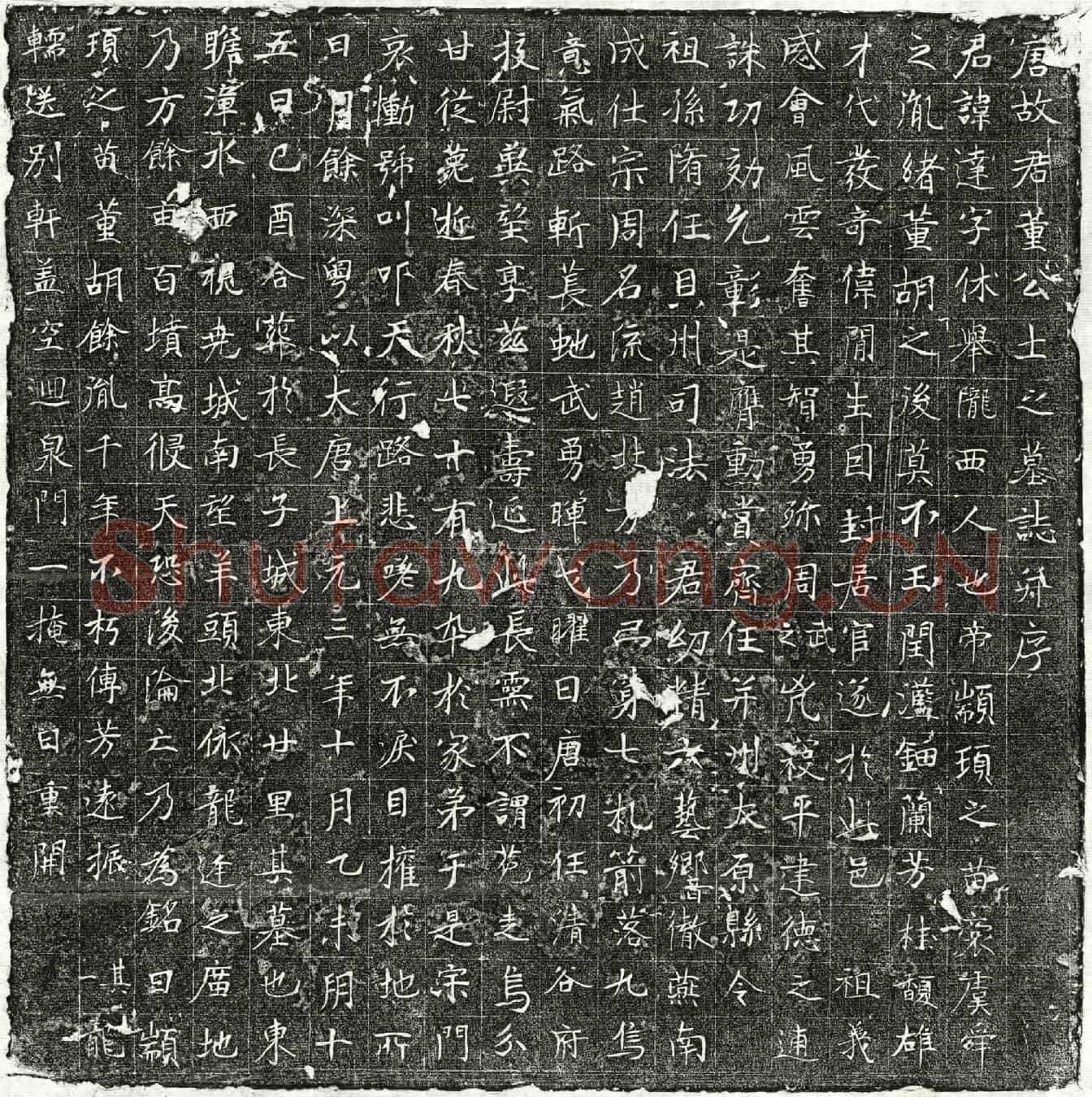 唐董达墓誌(唐故君董公士之墓誌并序)