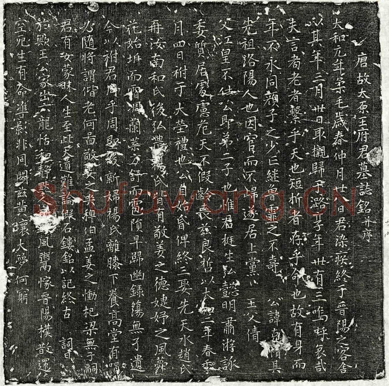 唐王克清墓誌(唐故太原王府君墓誌铭并序)