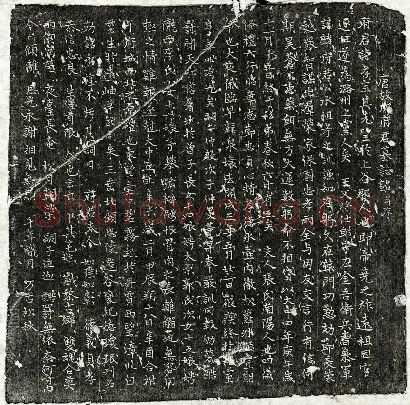 唐成孝宗墓誌(唐故成府君墓誌铭并序)