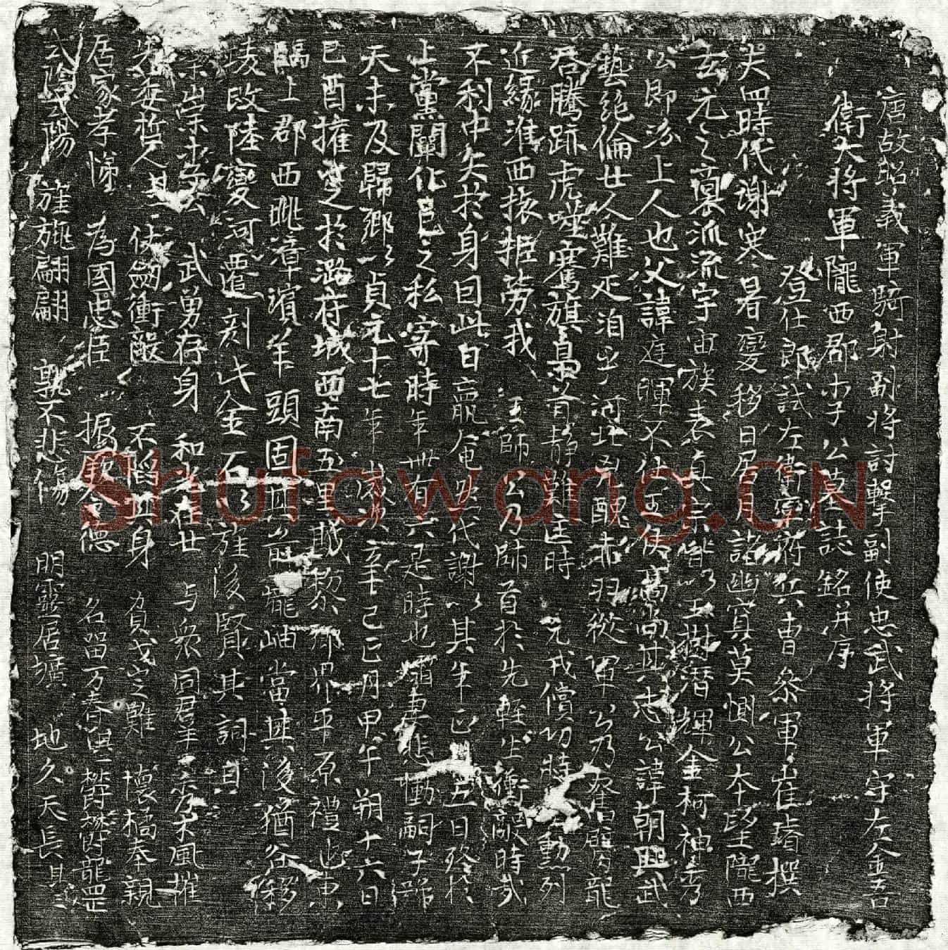 唐李朝兴墓誌(唐故昭义军骑射副将讨击副使忠武将军守左金吾卫大将军陇西郡李公墓誌铭并序)