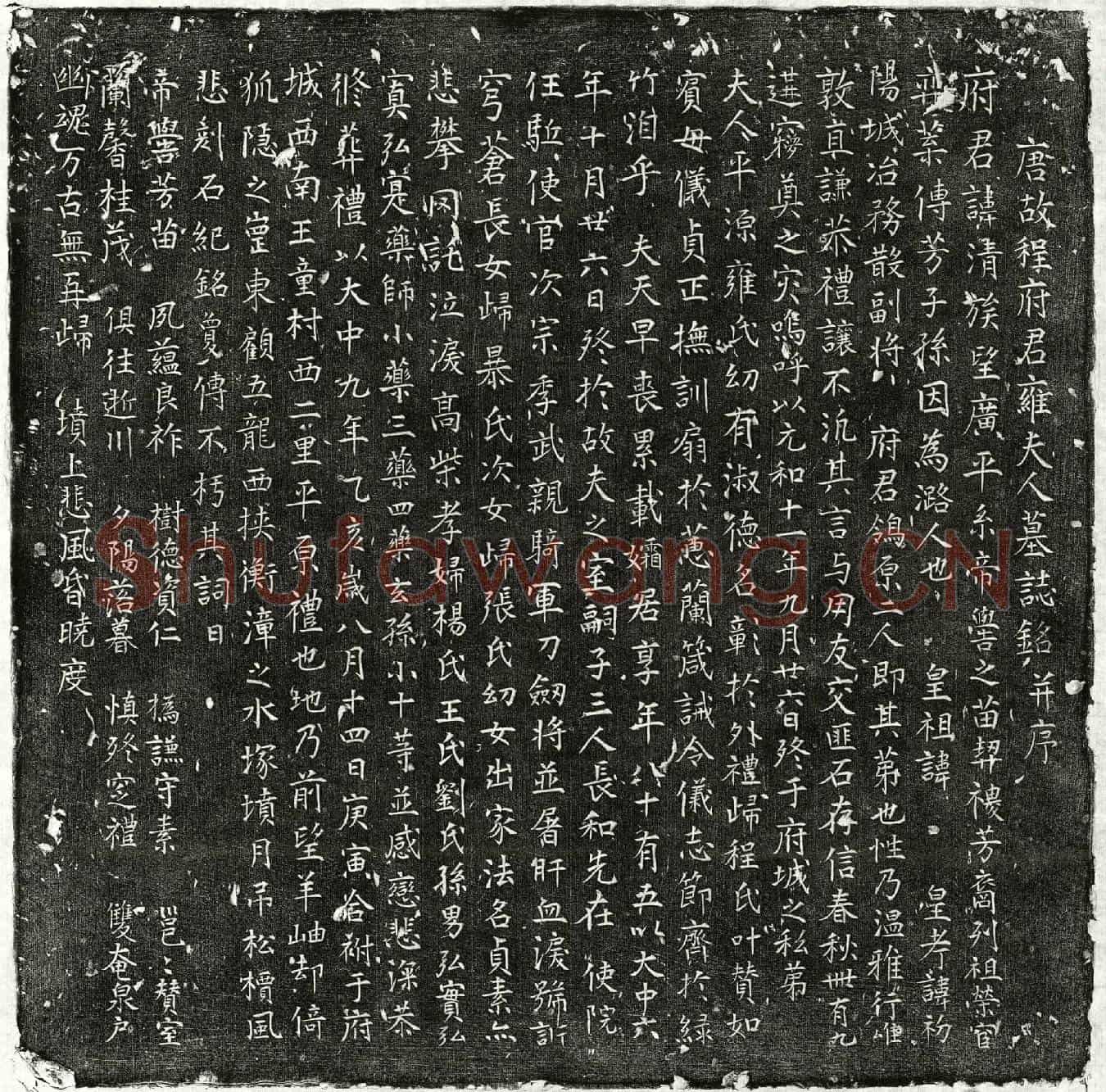 唐程清、程清妻雍氏墓誌(唐故程府君雍夫人墓誌铭并序)