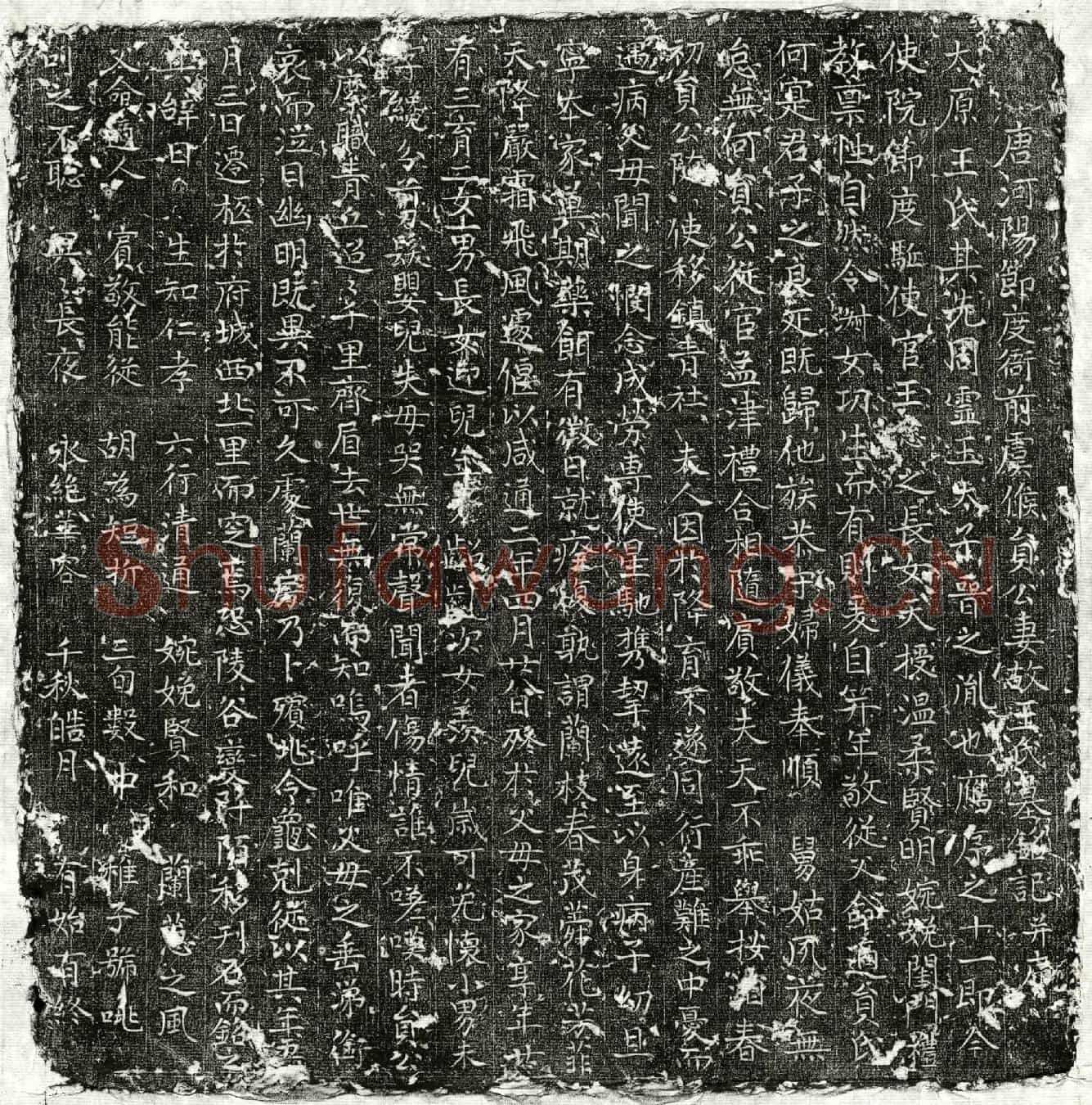 唐员君妻王氏墓誌(唐河阳节度衙前虞候员公妻故王氏墓铭记并序)