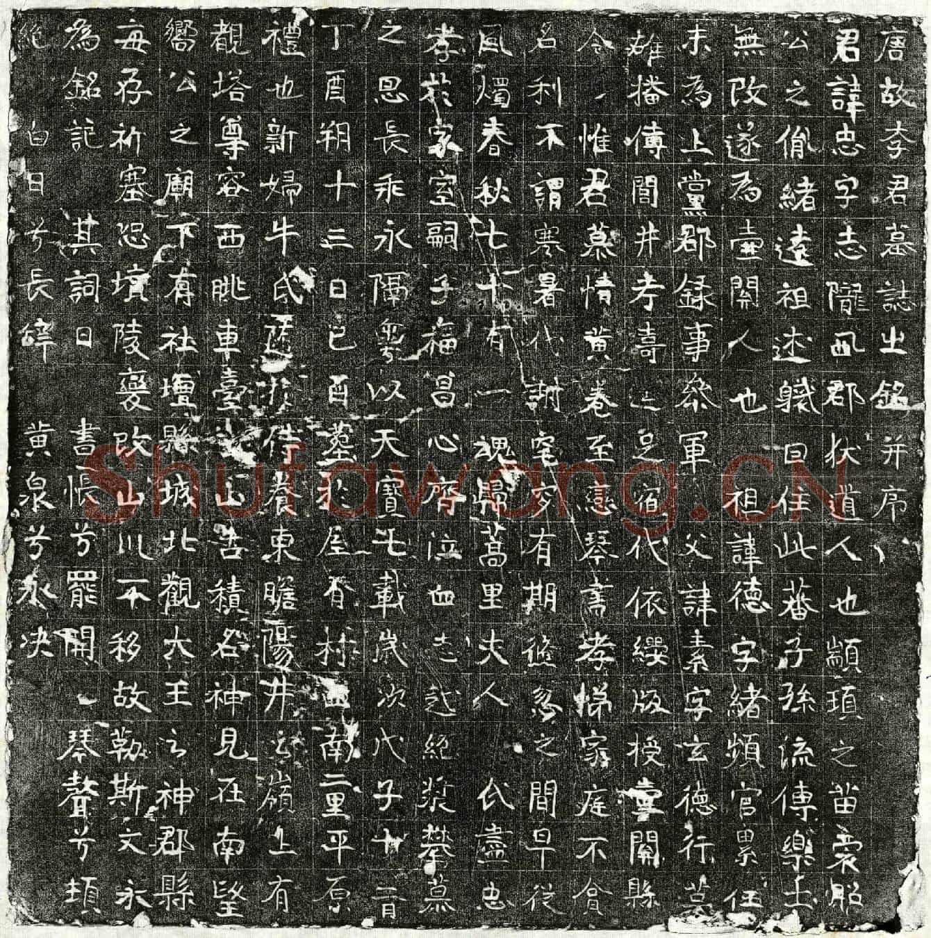 唐李忠墓誌(唐故李君墓誌之铭并序)