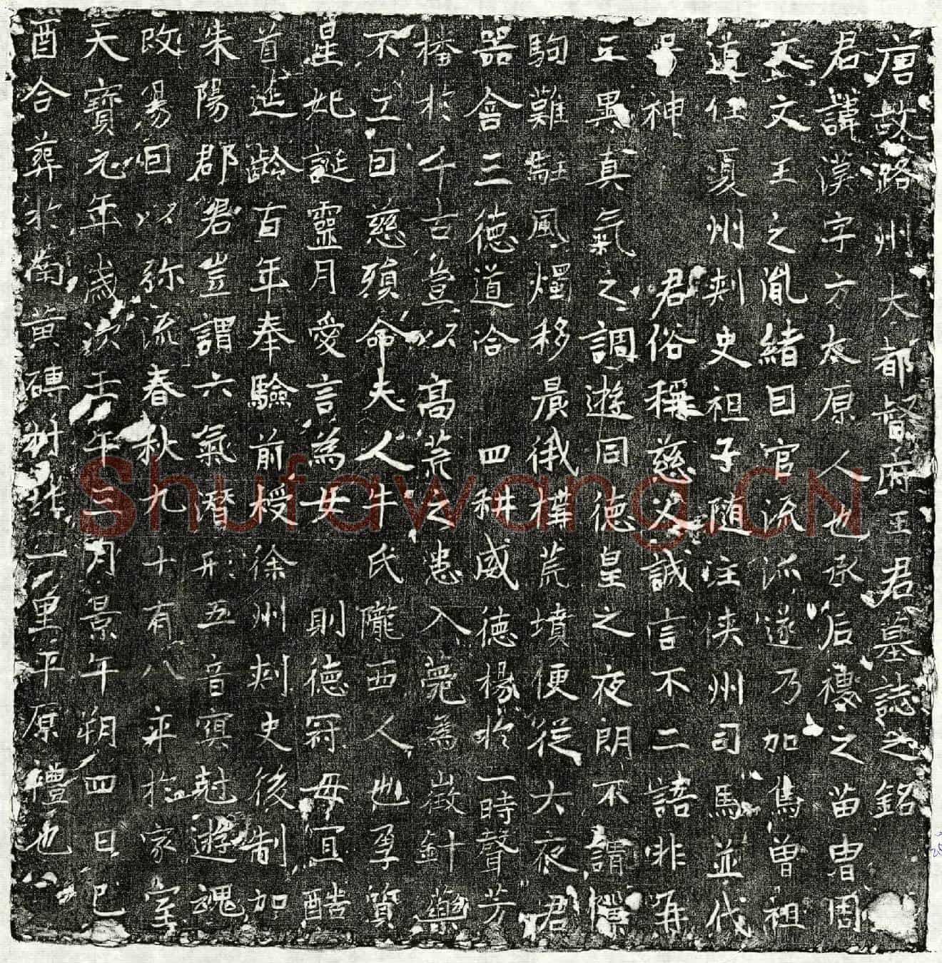 唐王汉墓誌(唐故潞州大都督府王君墓誌之铭)