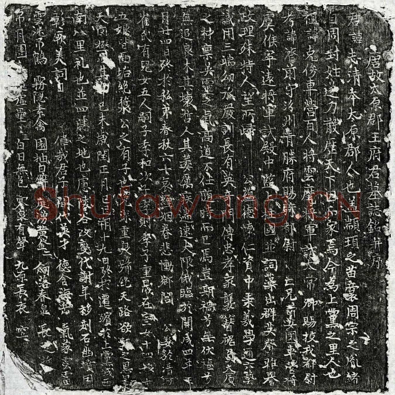 唐王志清墓誌(唐故太原郡王府君墓誌铭并序)