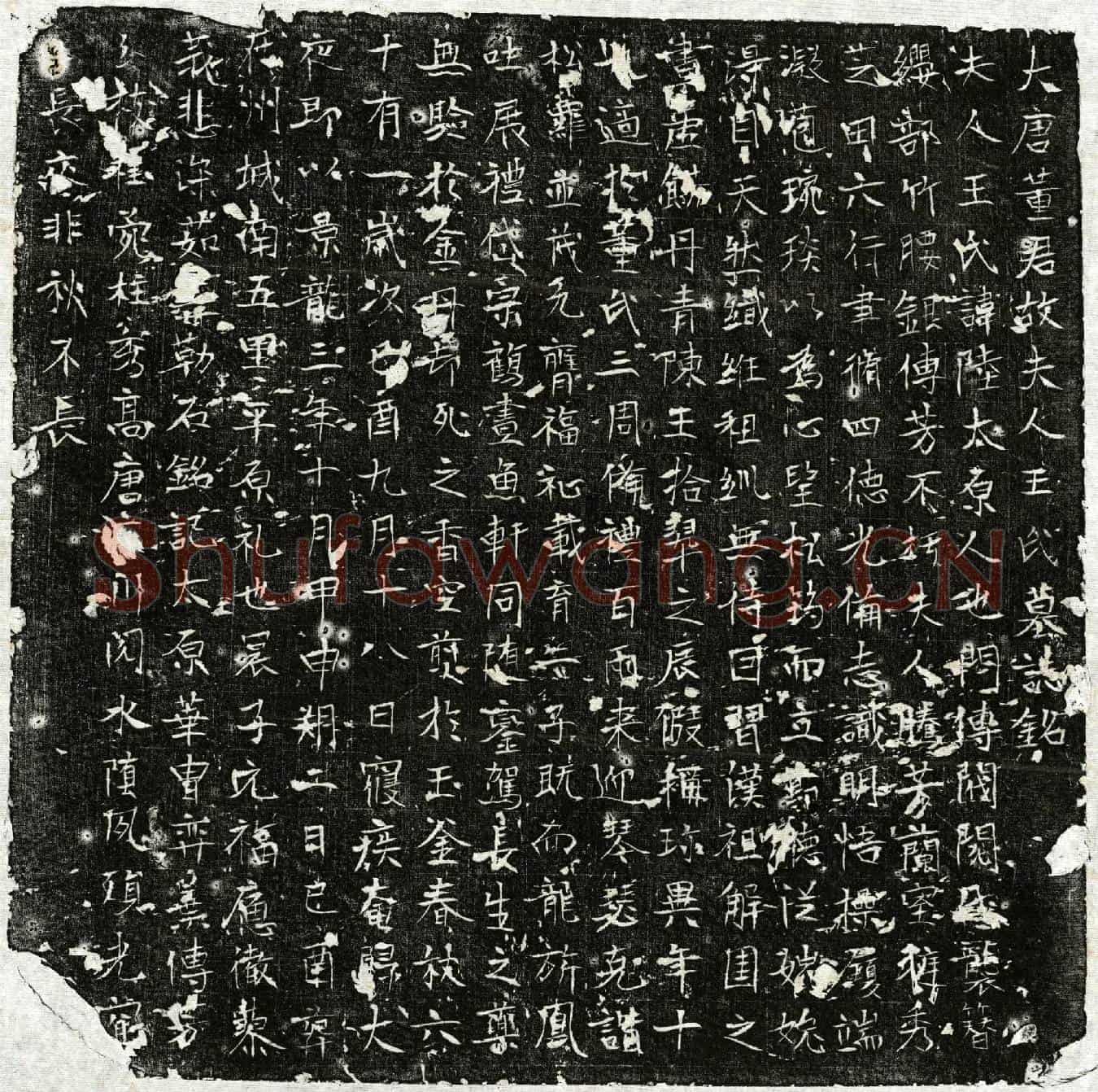 唐董君妻王陆墓誌(大唐董君故夫人王氏墓誌铭)