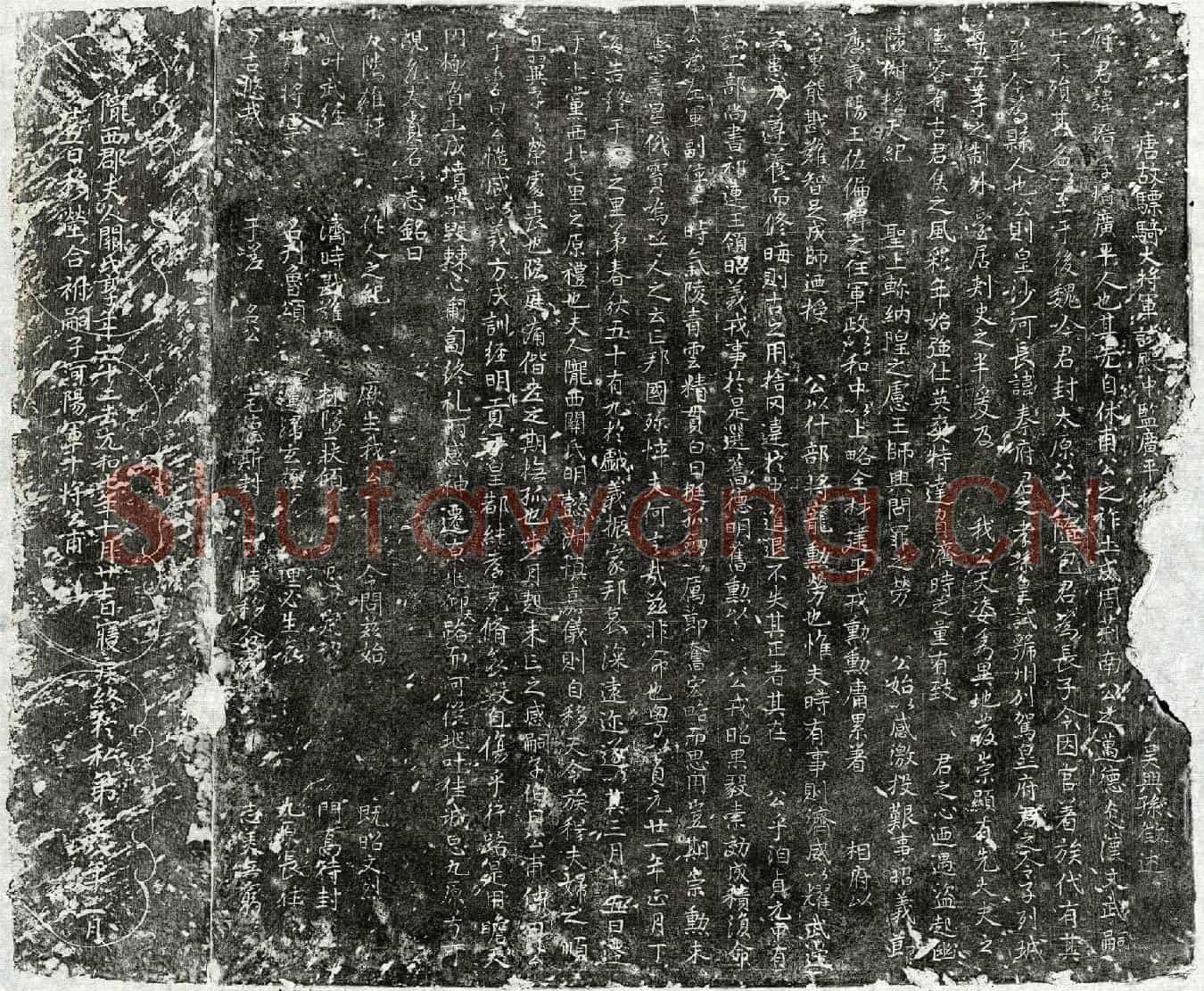 唐□瑨墓誌(唐故骠骑大将军试殿中监广平【/】)