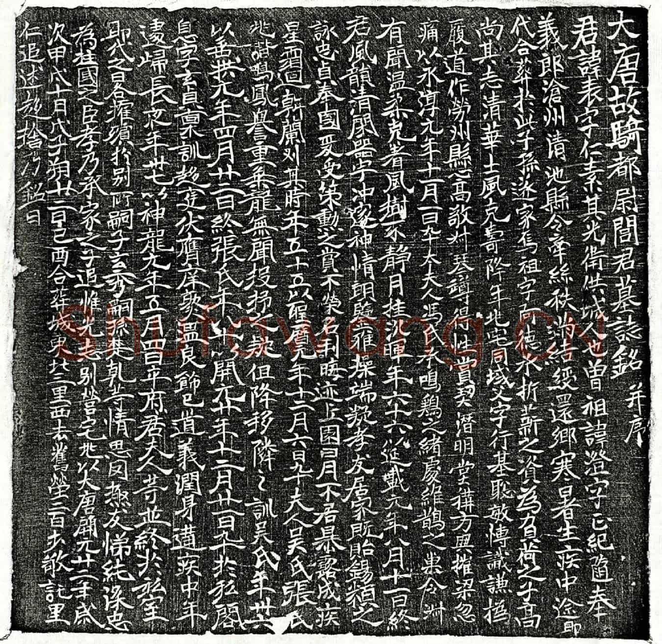 唐闾表墓誌(大唐故骑都尉闾君墓誌铭并序)