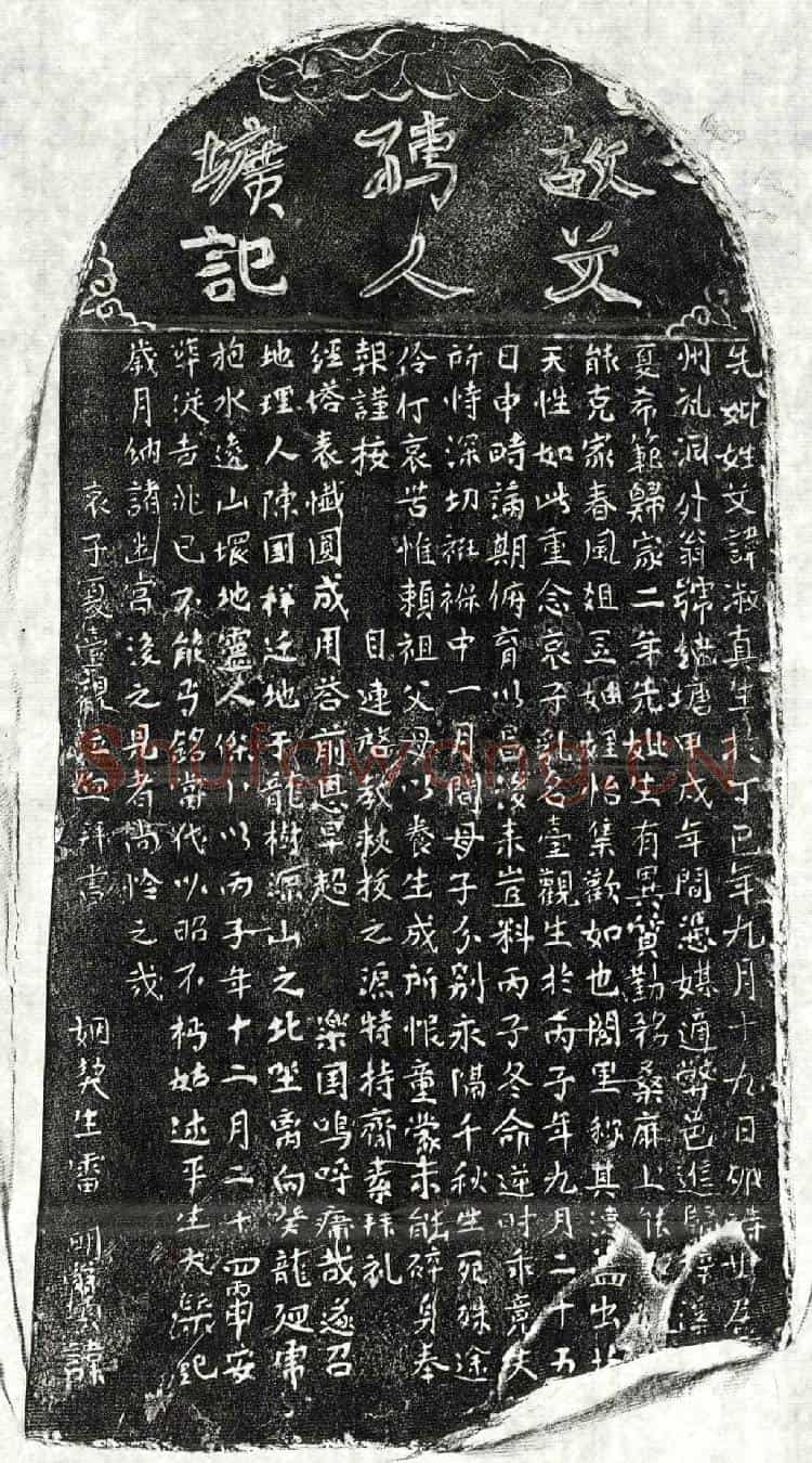 元夏希範妻文淑真墓誌