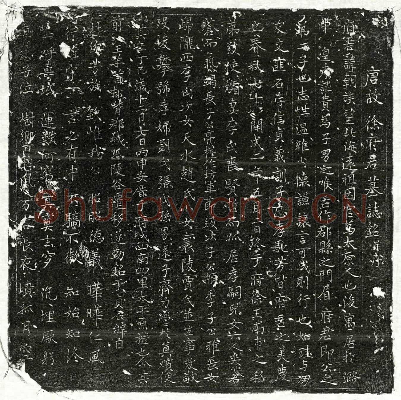 唐徐朝墓誌(唐故徐府君墓誌铭并序)