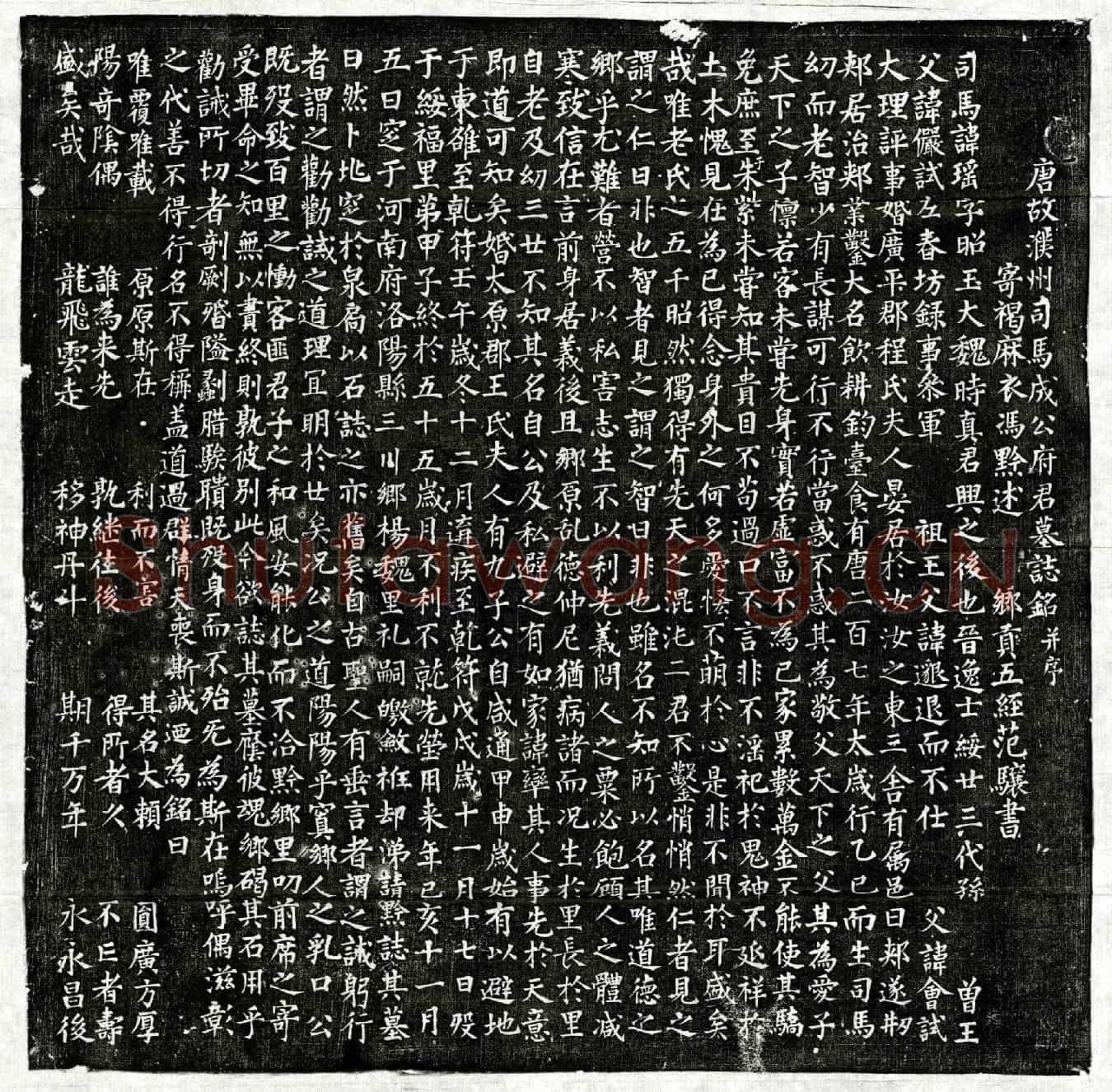 唐成瑶墓誌(唐故濮州司马成公府君墓誌铭并序)