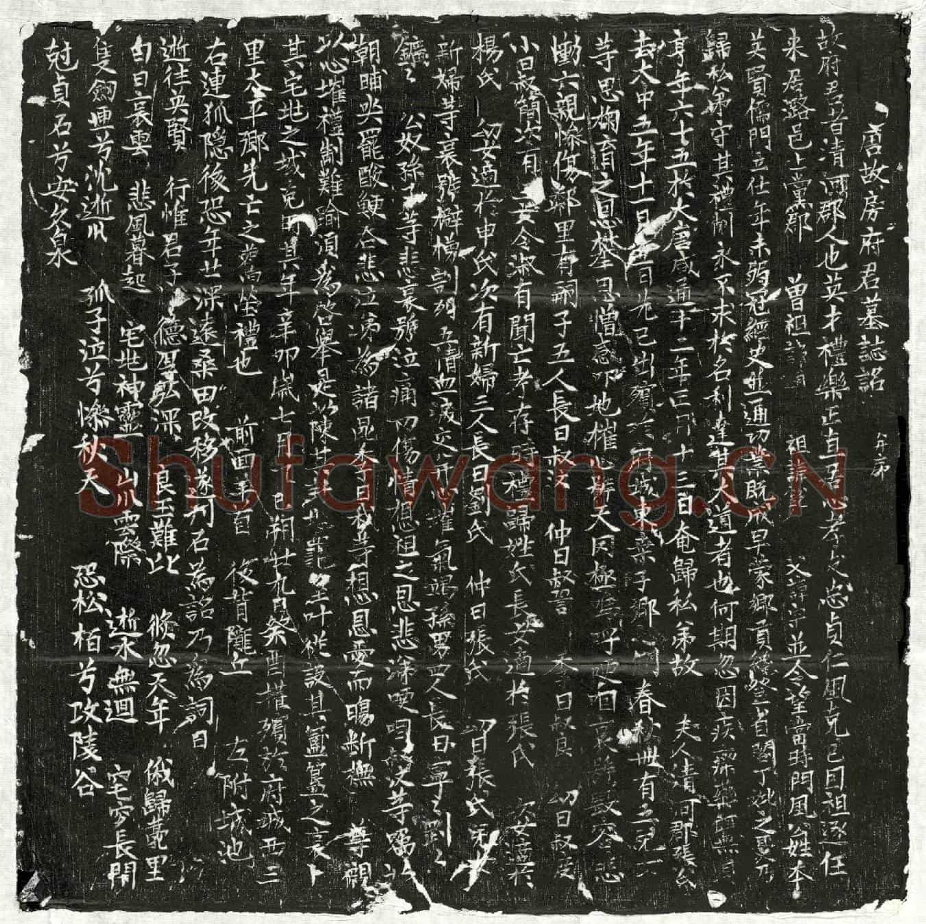 唐房君墓誌(唐故房府君墓誌铭并序)