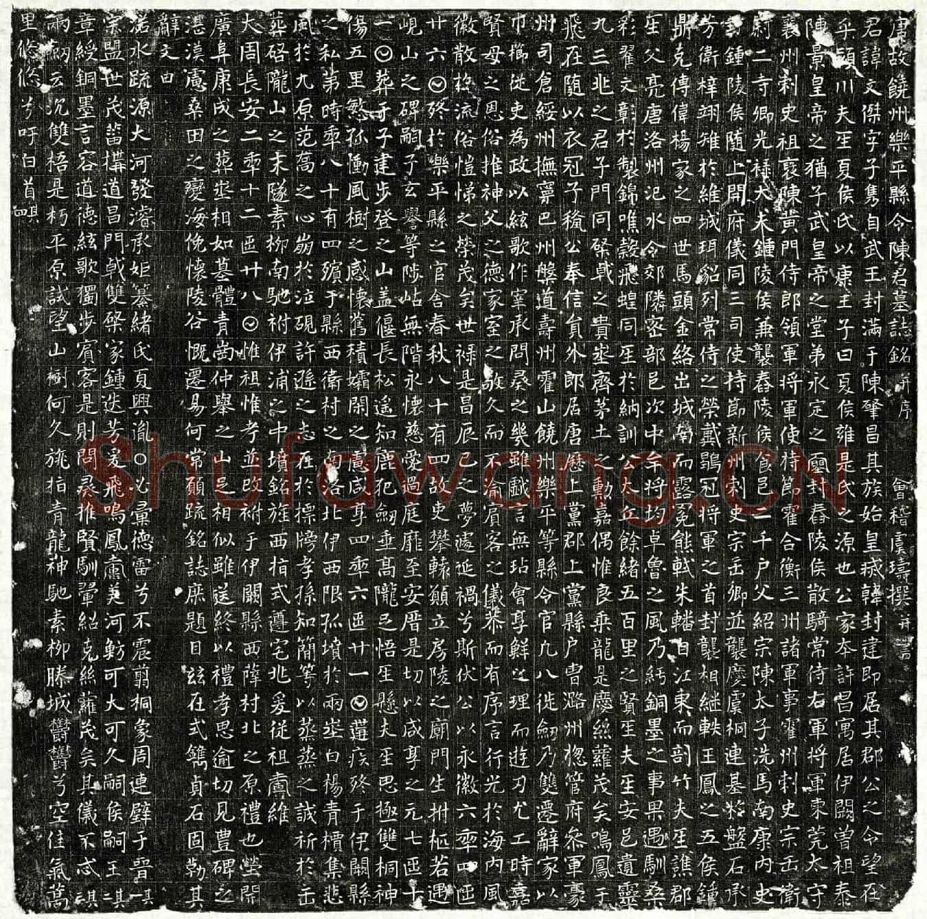 唐陈文杰墓誌(唐故饶州乐平县令陈君墓誌铭并序)