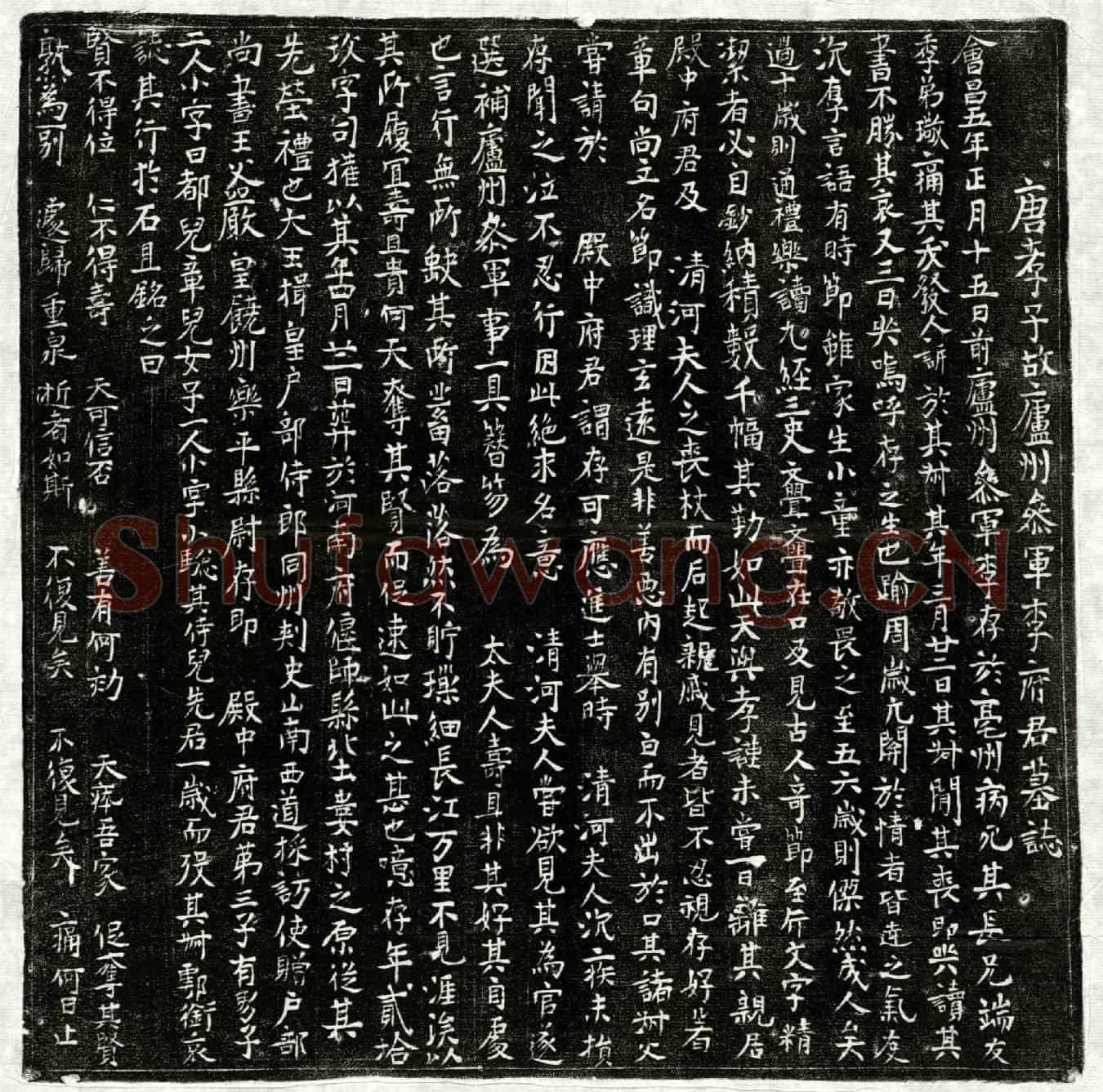 唐李存墓誌(唐孝子故庐州参军李府君墓誌)