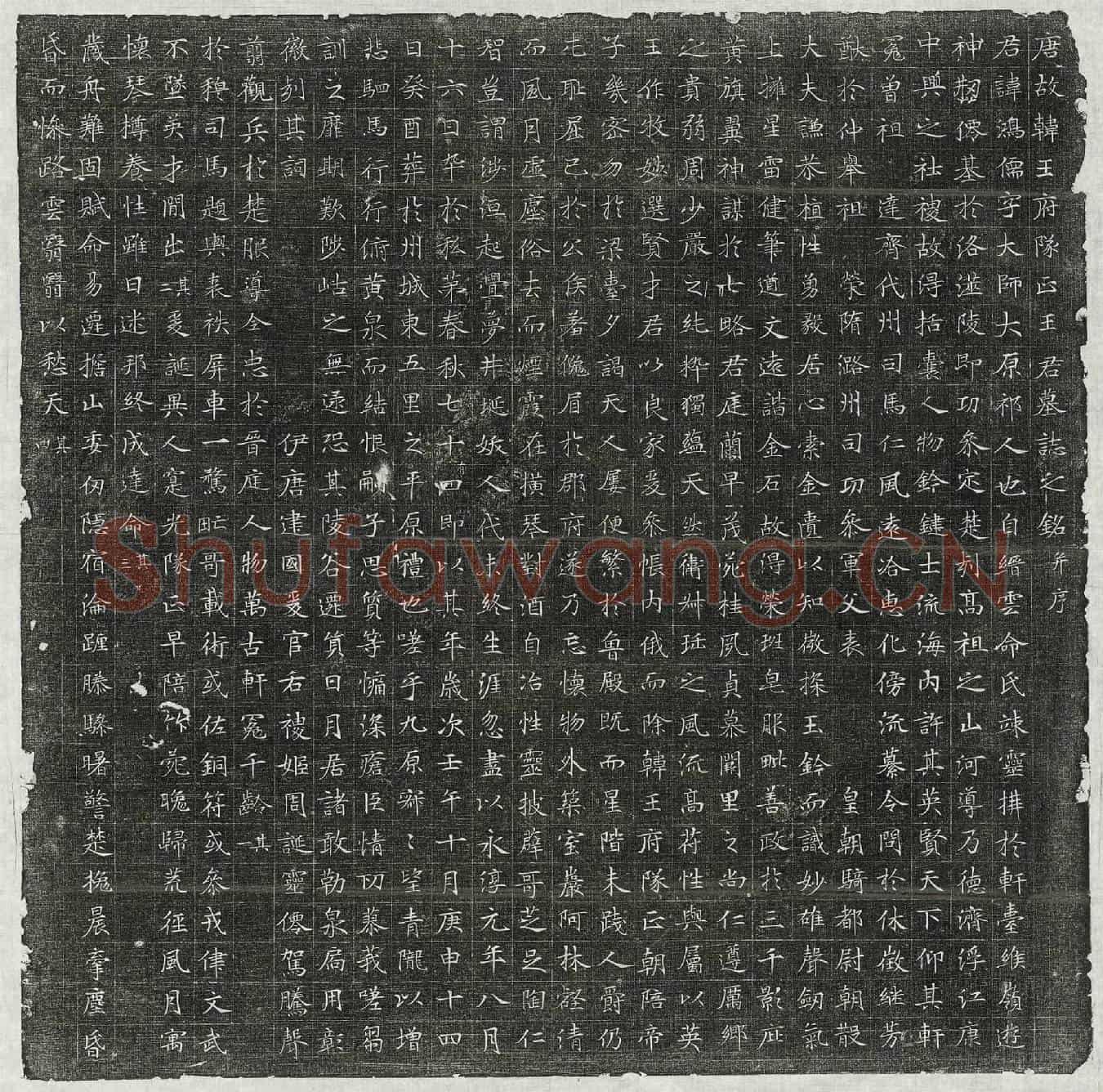 唐王鸿儒墓誌(唐故韩王府队正王君墓誌之铭并序)