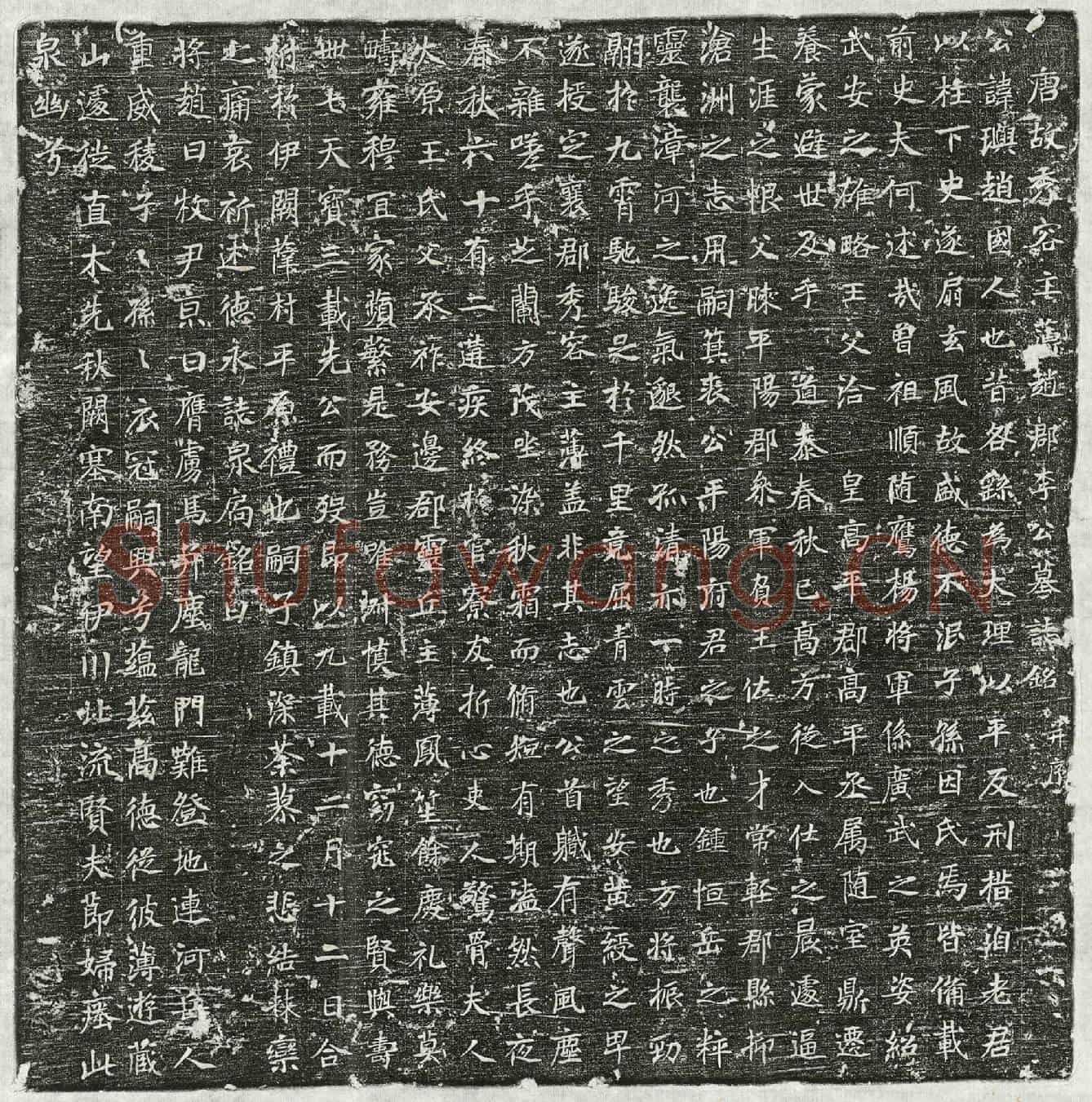 唐李玙墓誌(唐故秀容主簿赵郡李公墓誌铭并序)