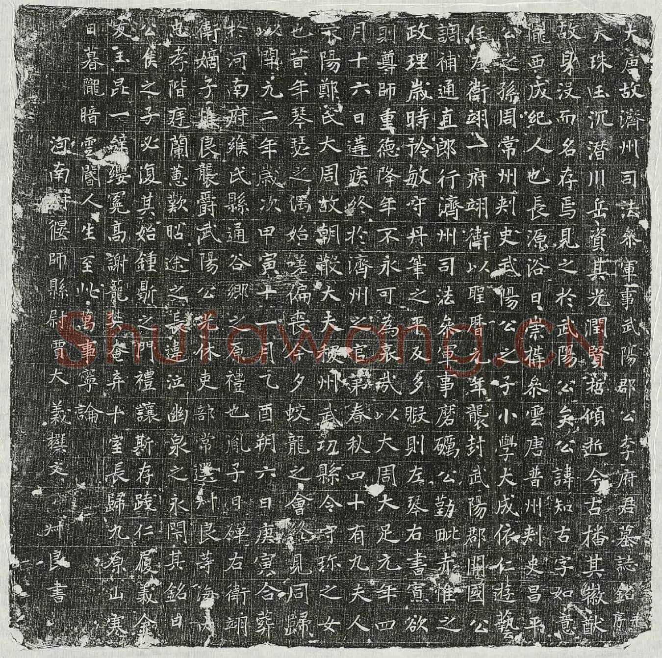 唐李知古墓誌(大唐故济州司法参军事武阳郡公李府君墓誌铭并序)