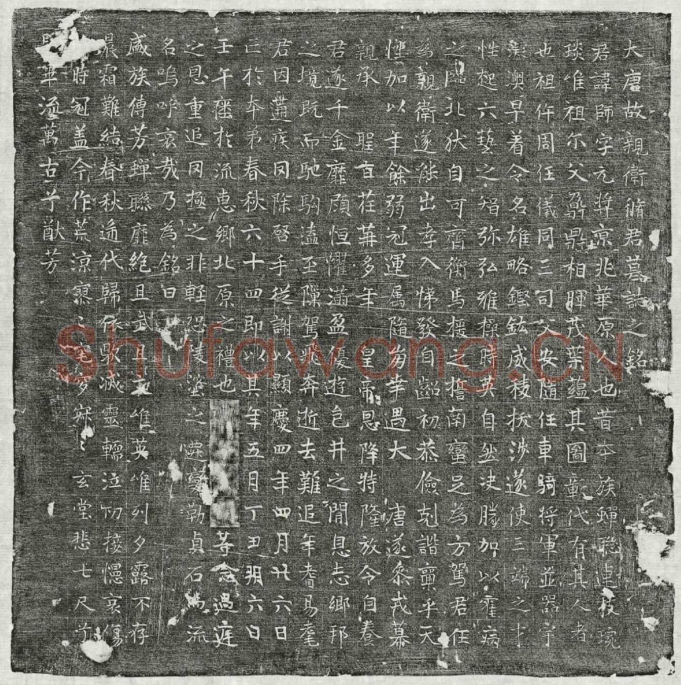 唐脩师墓誌(大唐故亲卫脩君墓誌之铭)