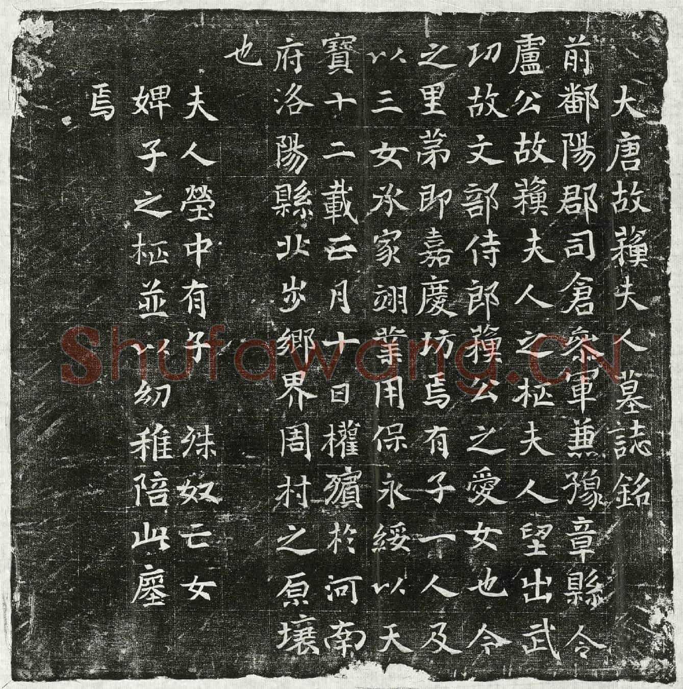 唐卢君妻苏氏墓誌(大唐故苏夫人墓誌铭)