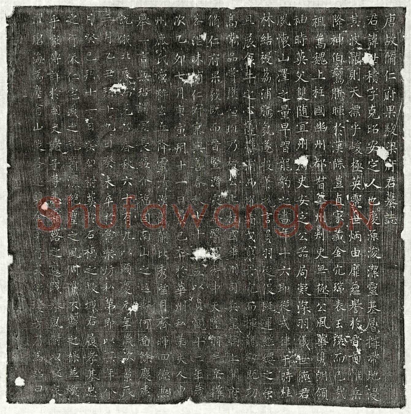 唐梁世积墓誌(唐故脩仁府果毅梁府君墓誌)