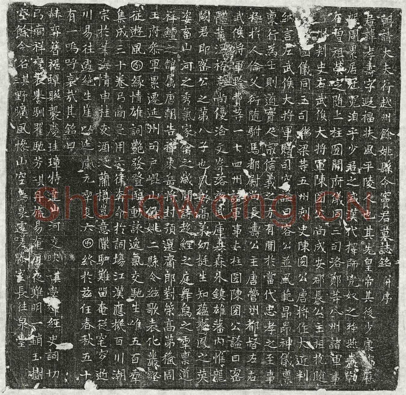 唐窦孝寿墓誌(朝请大夫行越州余姚县令窦君墓誌铭并序)