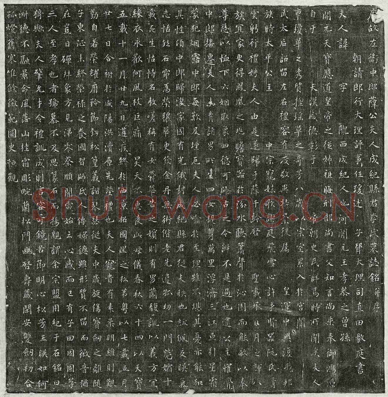 唐薛崇允妻李氏墓誌(唐故左卫中郎薛公夫人成纪县君李氏墓誌铭并序)