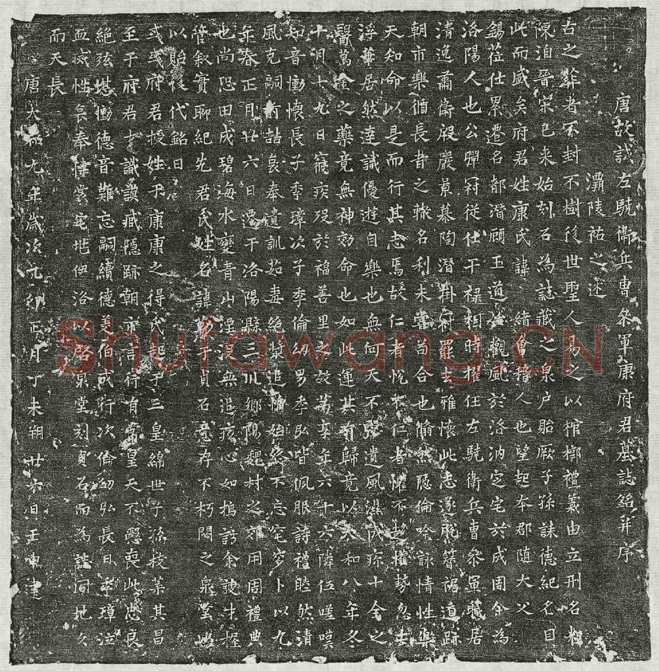 唐康绪墓誌(唐故试左骁卫兵曹参军康府君墓誌铭并序)
