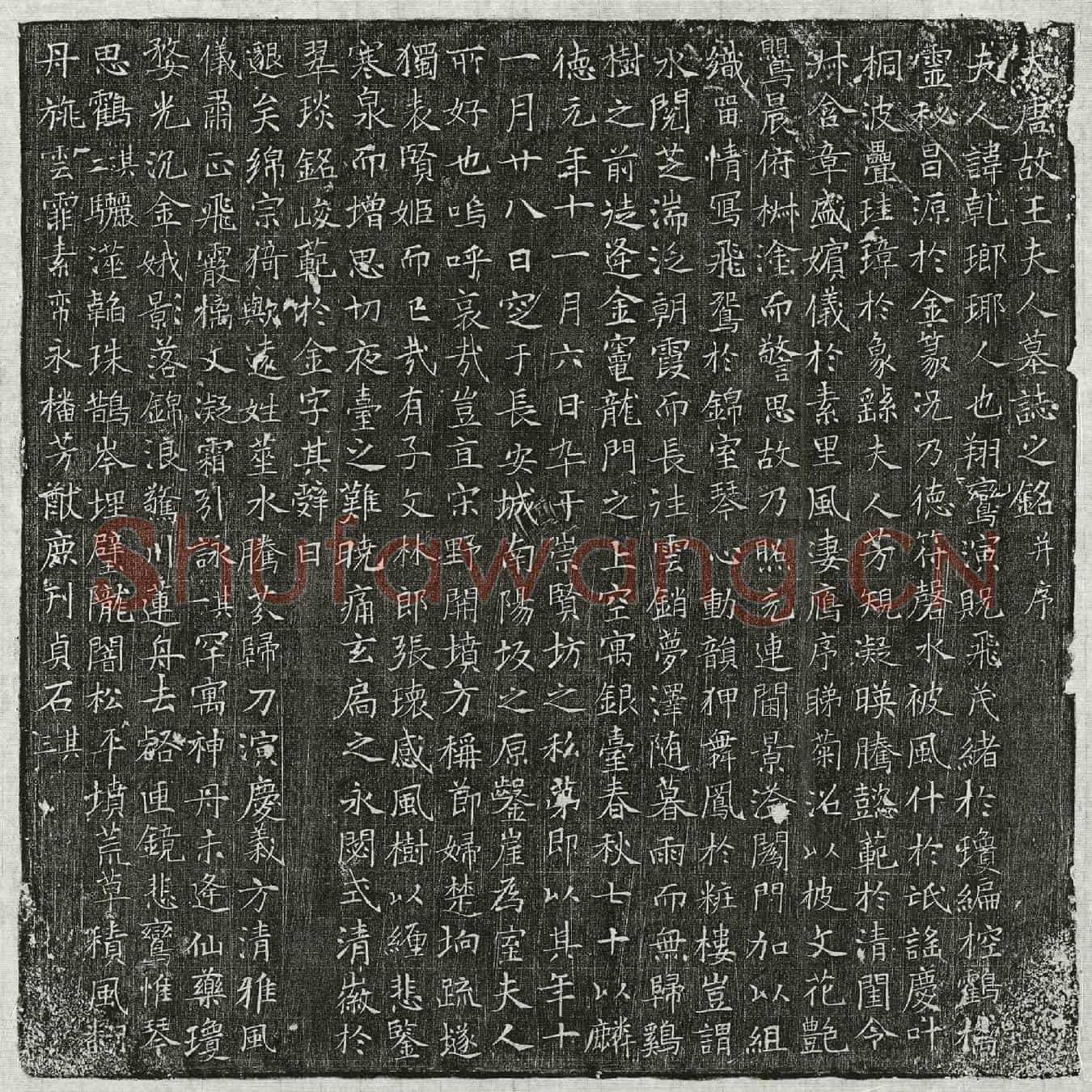 唐张瓌母王乾墓誌(大唐故王夫人墓誌之铭并序)