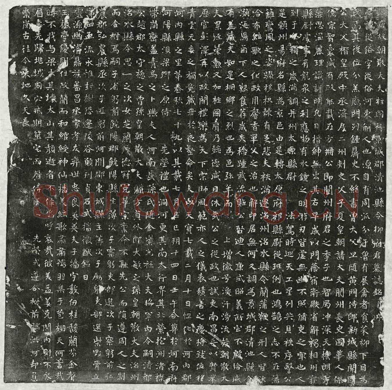 唐柳从俗墓誌(唐故朝散大夫柱国行景城郡清池县令柳府君墓誌铭并序)