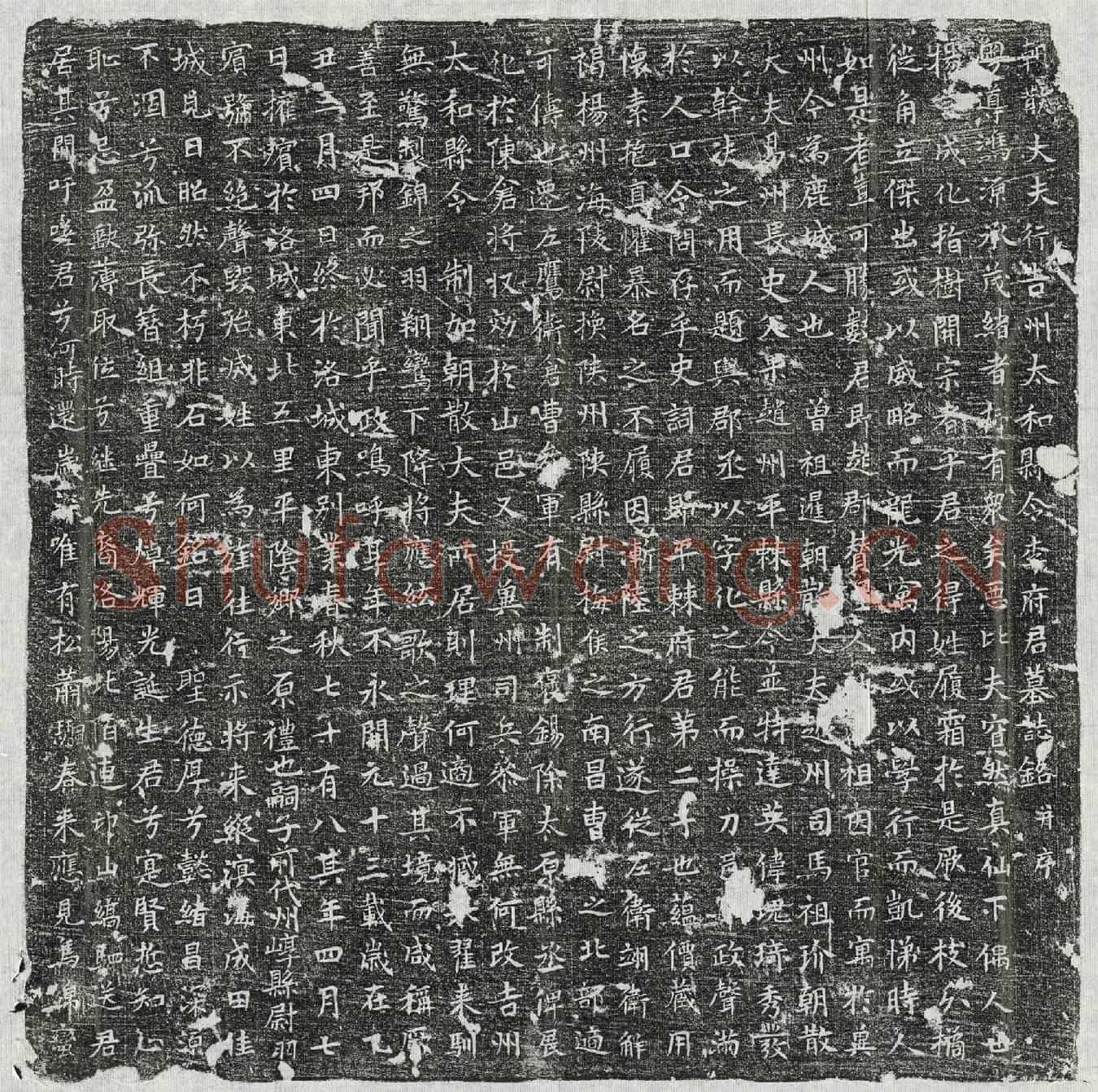 唐李君墓誌(朝散大夫行吉州太和县令李府君墓誌铭并序)