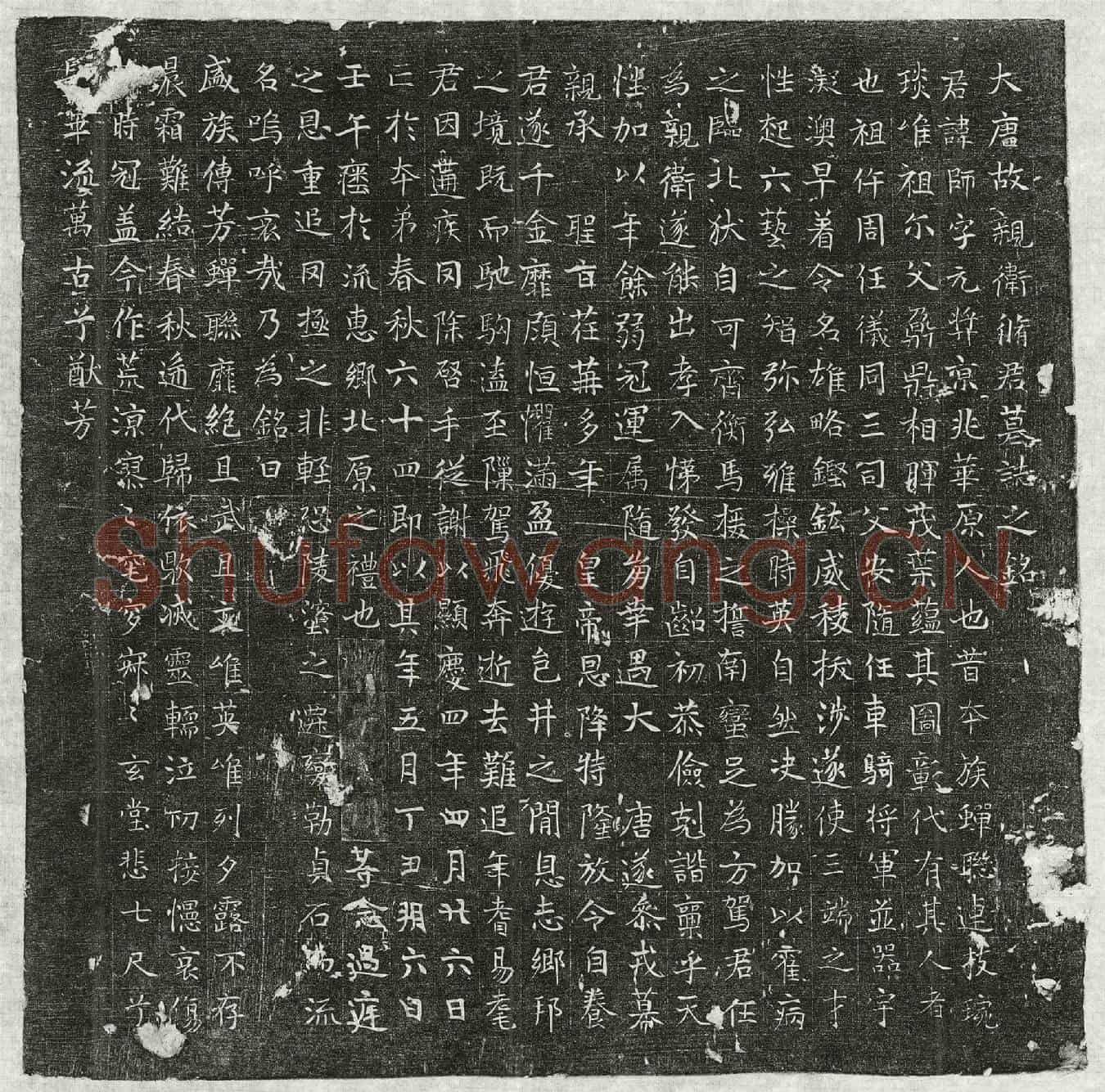 唐脩师墓誌(大唐故亲卫脩君墓誌之铭)