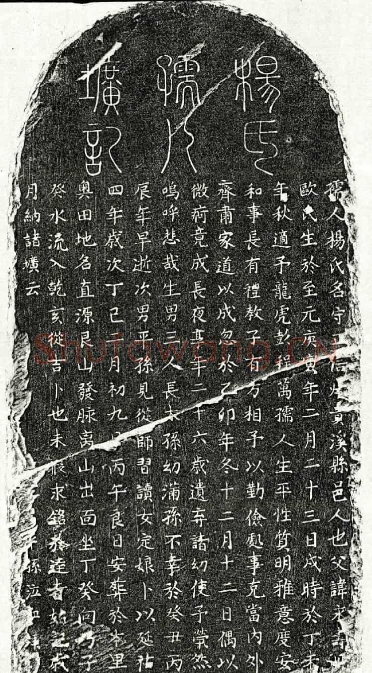 元彭程万妻杨守正墓誌