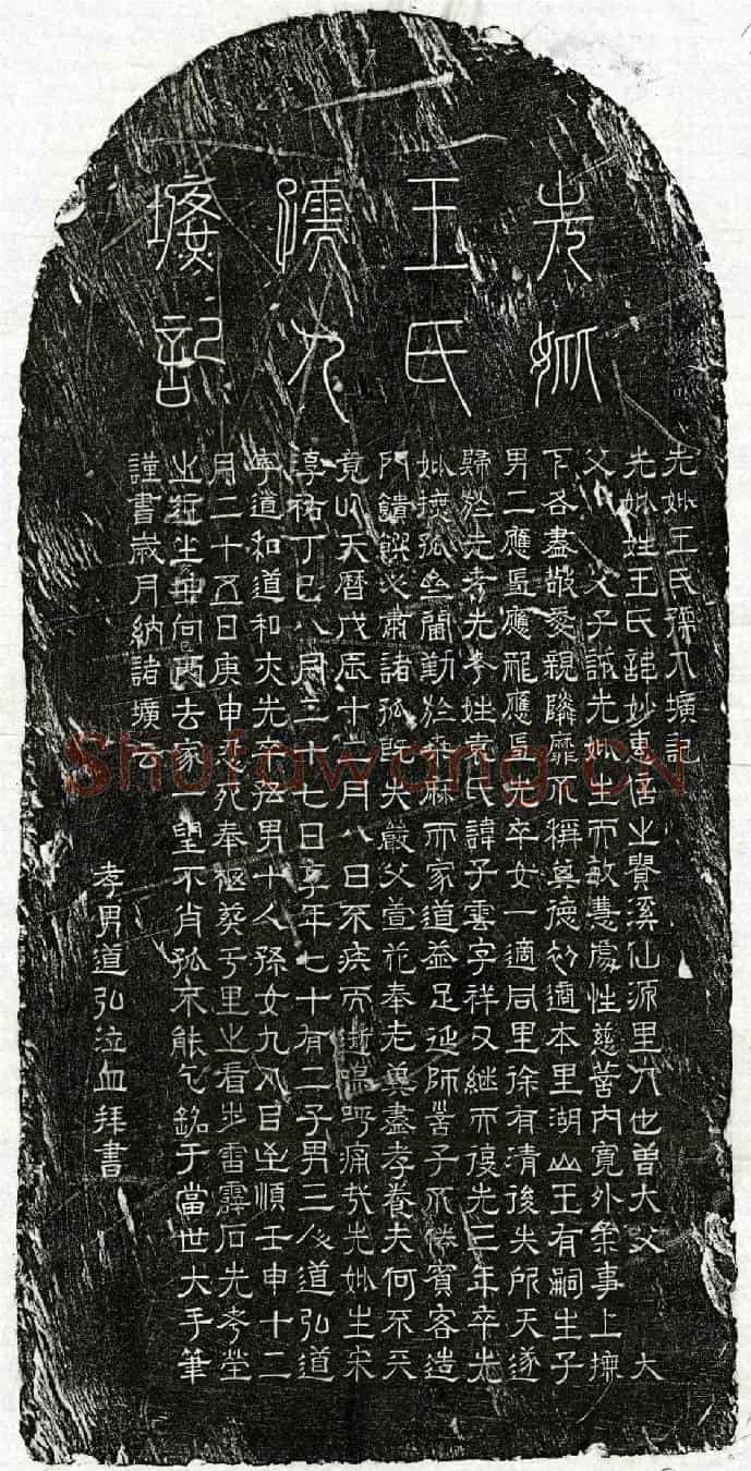 元袁子云妻王妙惠墓誌(先妣王氏孺人圹记)