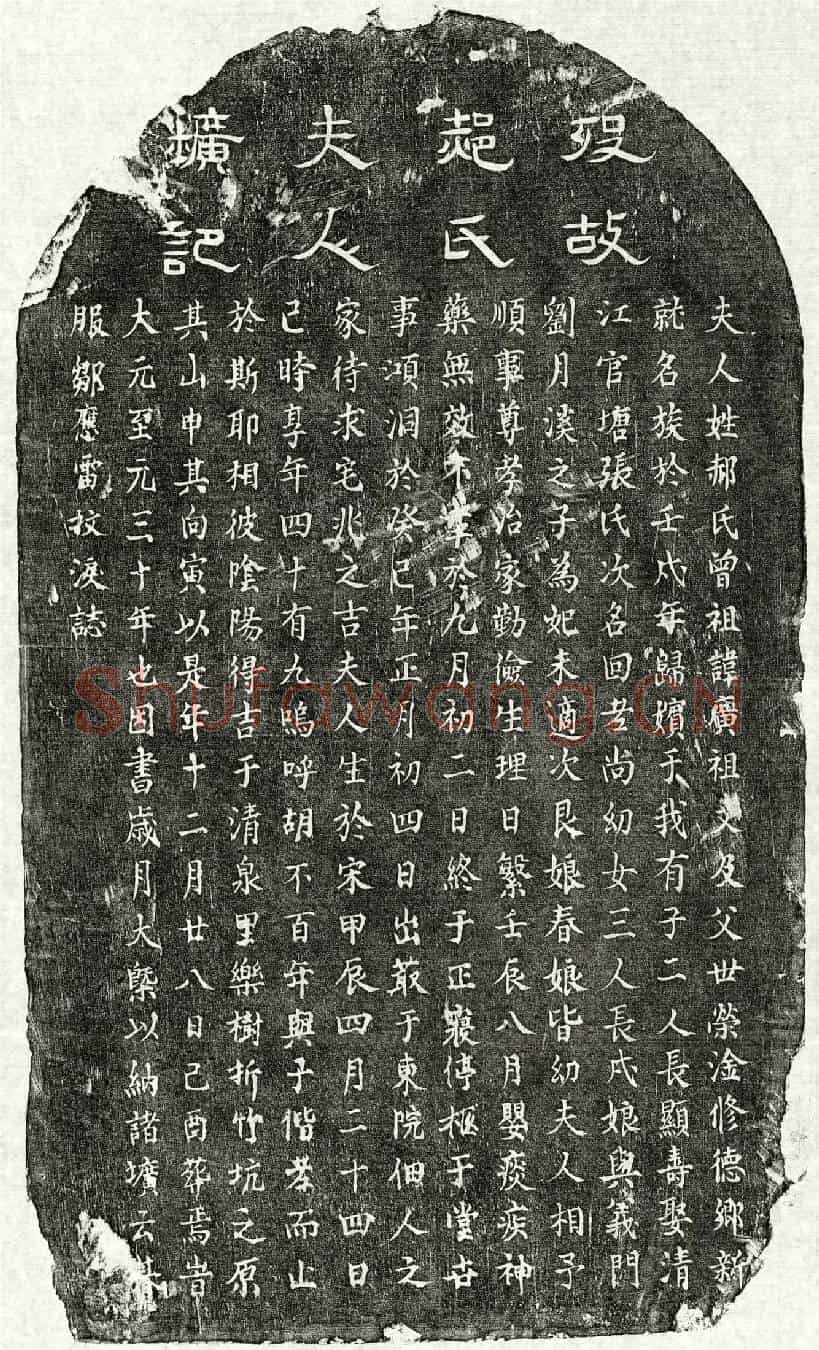 元邹应雷妻郝氏墓誌