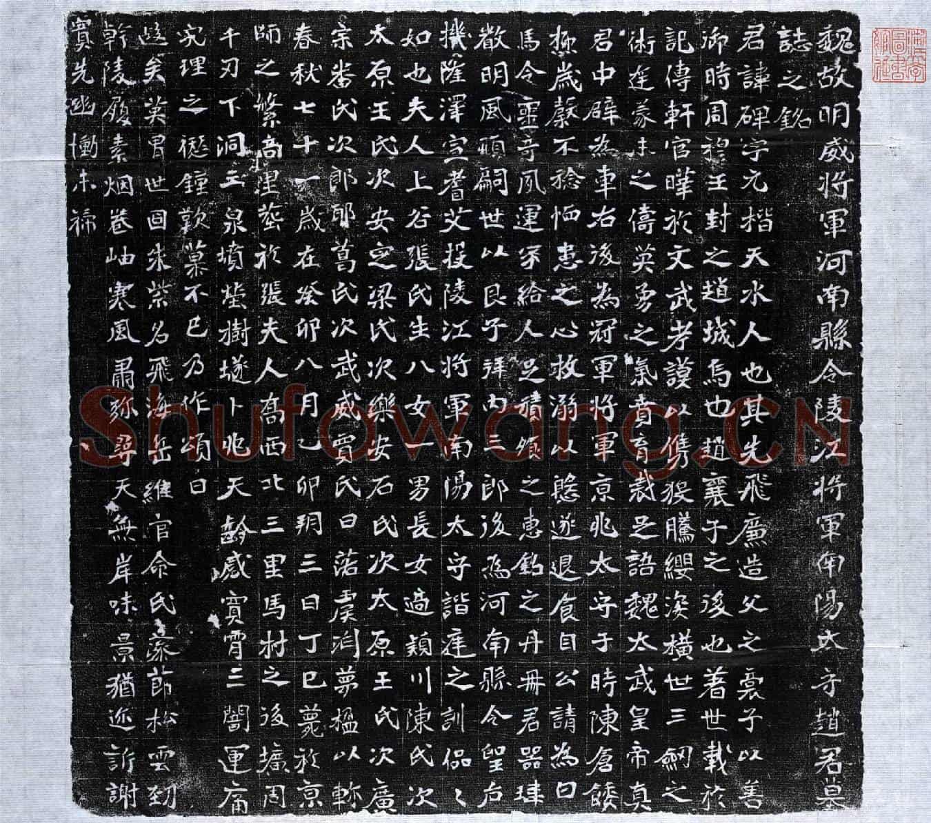 北朝赵碑墓誌(魏故明威将军河南县令陵江将军南阳太守赵君墓誌之铭)