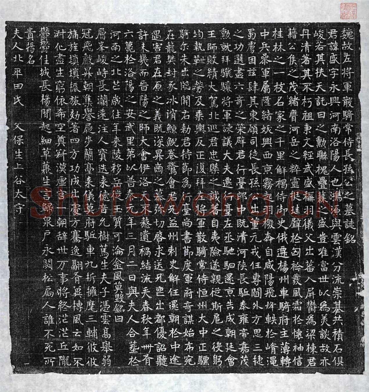 北朝长孙盛墓誌(魏故左将军散骑常侍长孙公之墓誌铭)