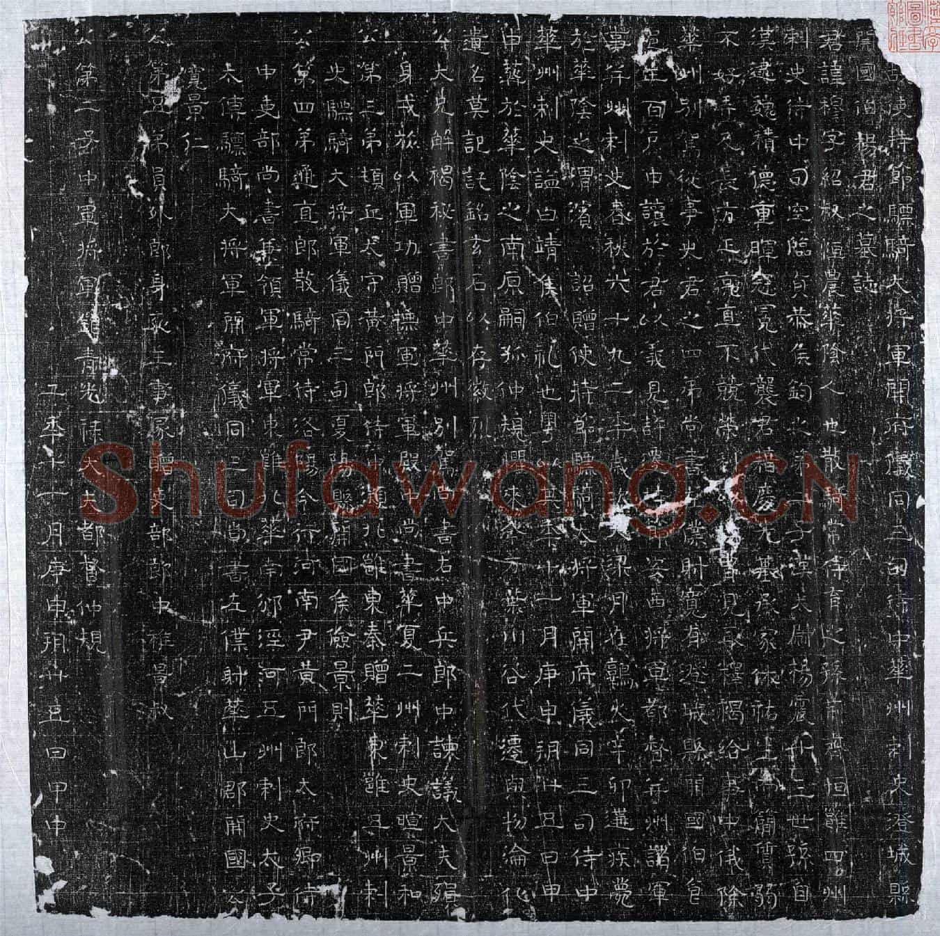 北朝杨穆墓誌(□故使持节骠骑大将军开府仪同三司侍中华州刺史澄城县开国伯杨君之墓誌)