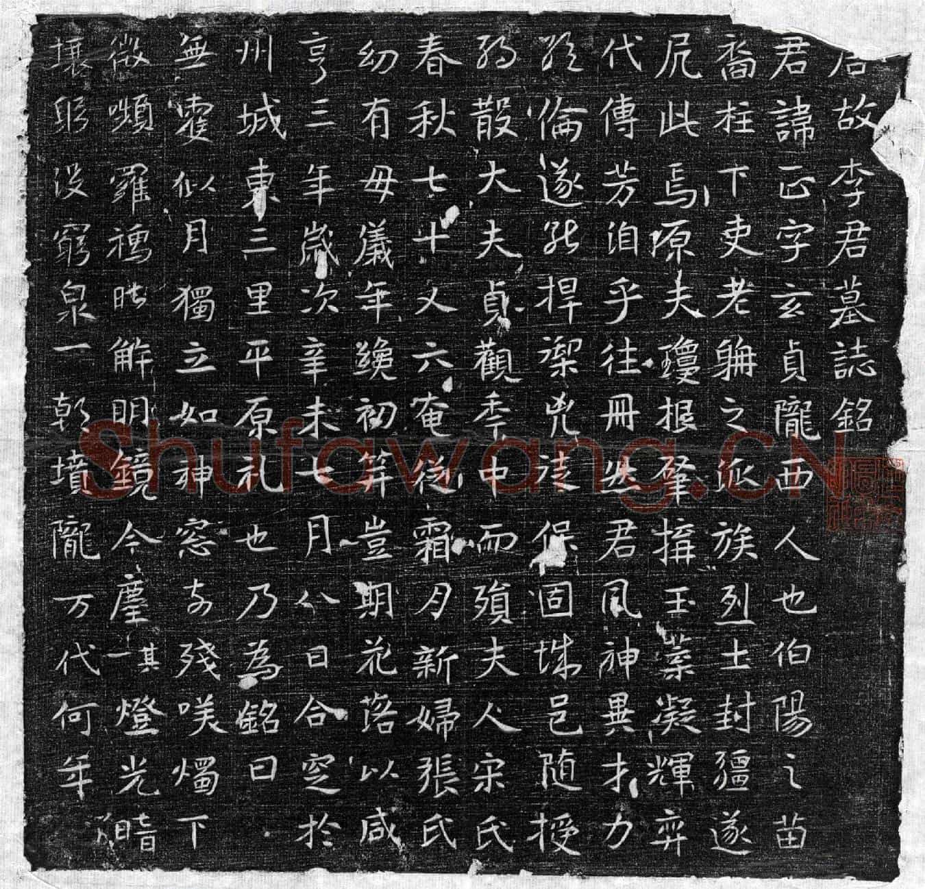 唐李正墓誌(唐故李君墓誌铭)