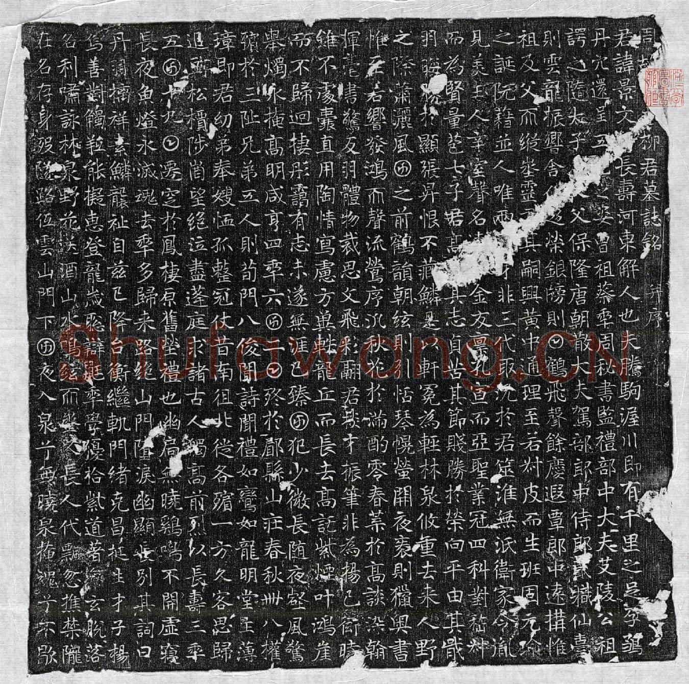 唐柳景文墓誌(周故□□柳君墓誌铭并序)