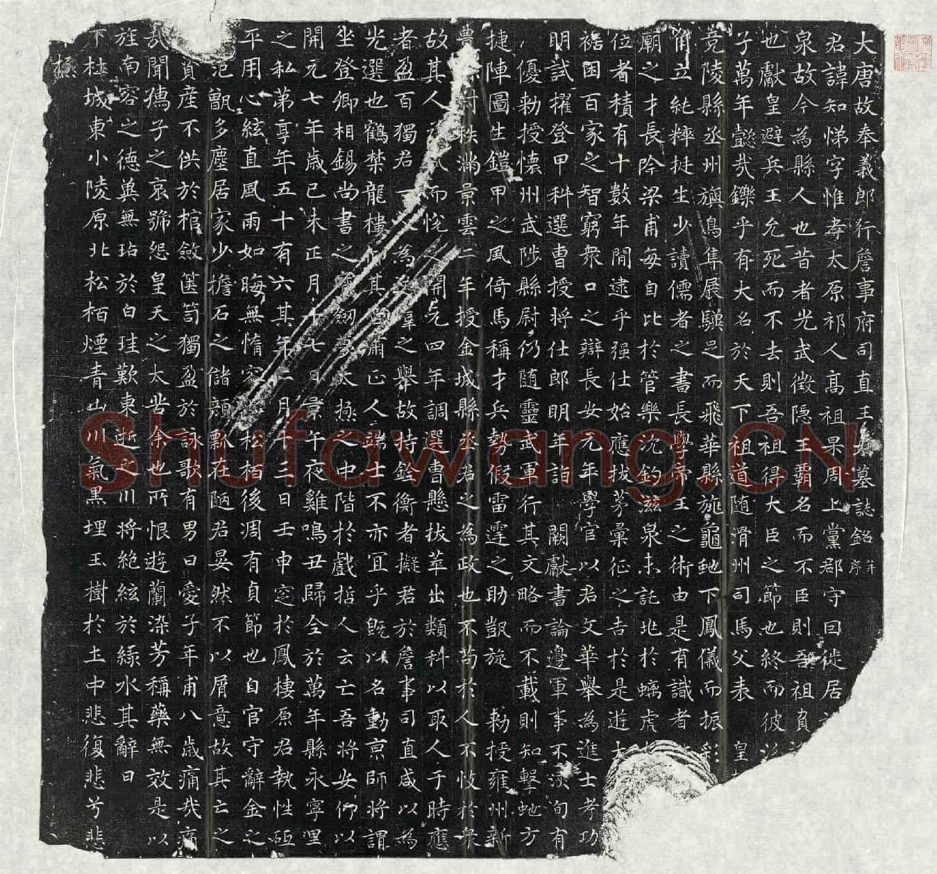 唐王知悌墓誌(大唐故奉义郎行詹事府司直王君墓誌铭并序)