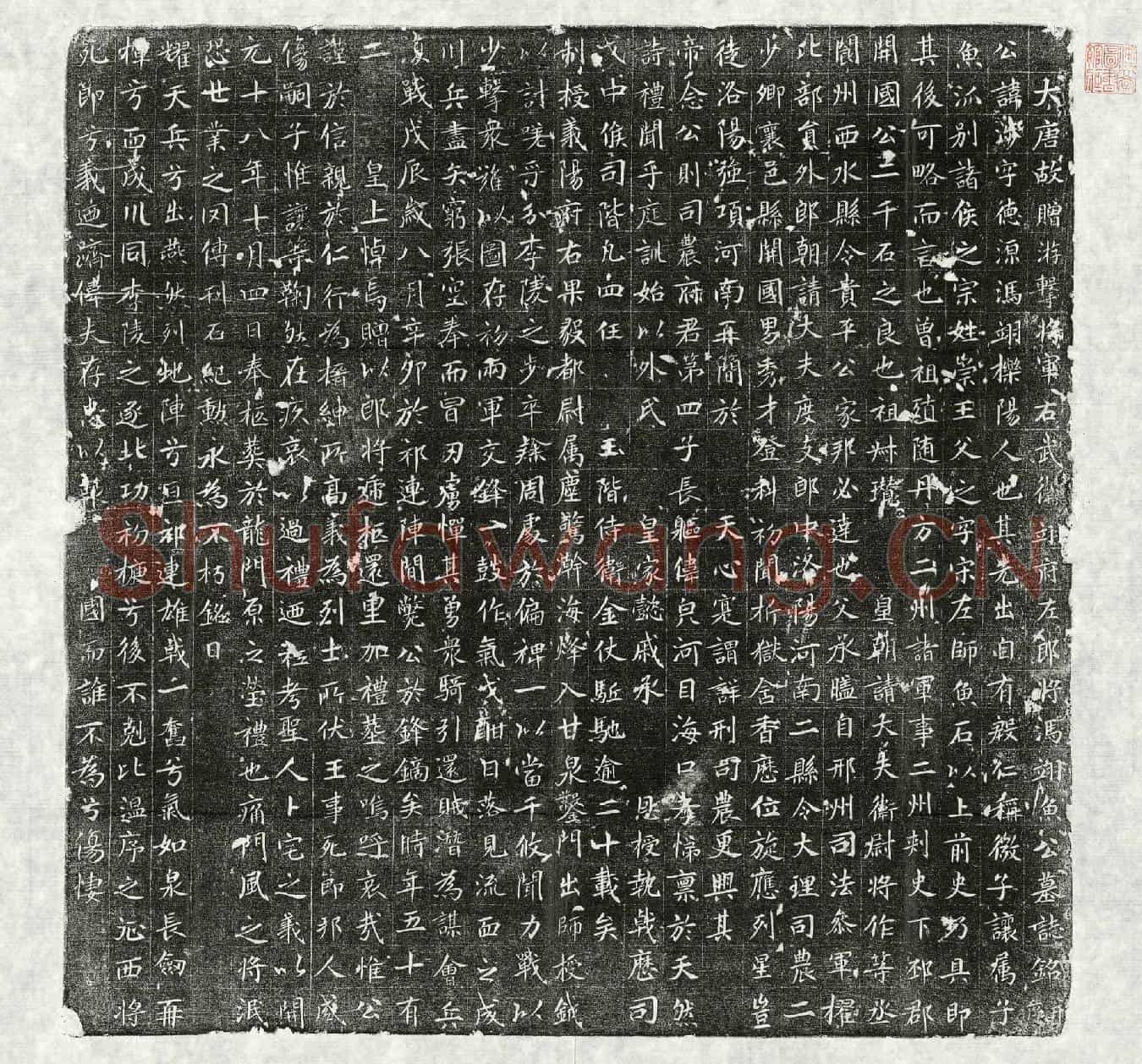 唐鱼涉墓誌(大唐故赠游击将军右武卫翊府左郎将冯翊鱼公墓誌铭并序)